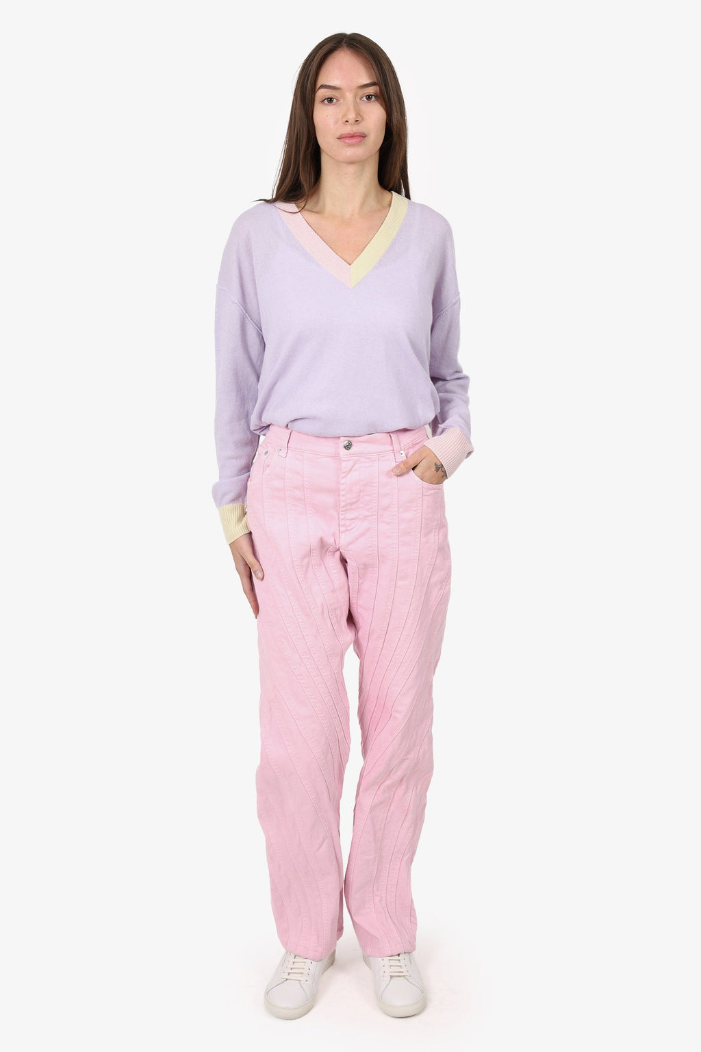 Mugler Pink High Waisted Pants Size 38
