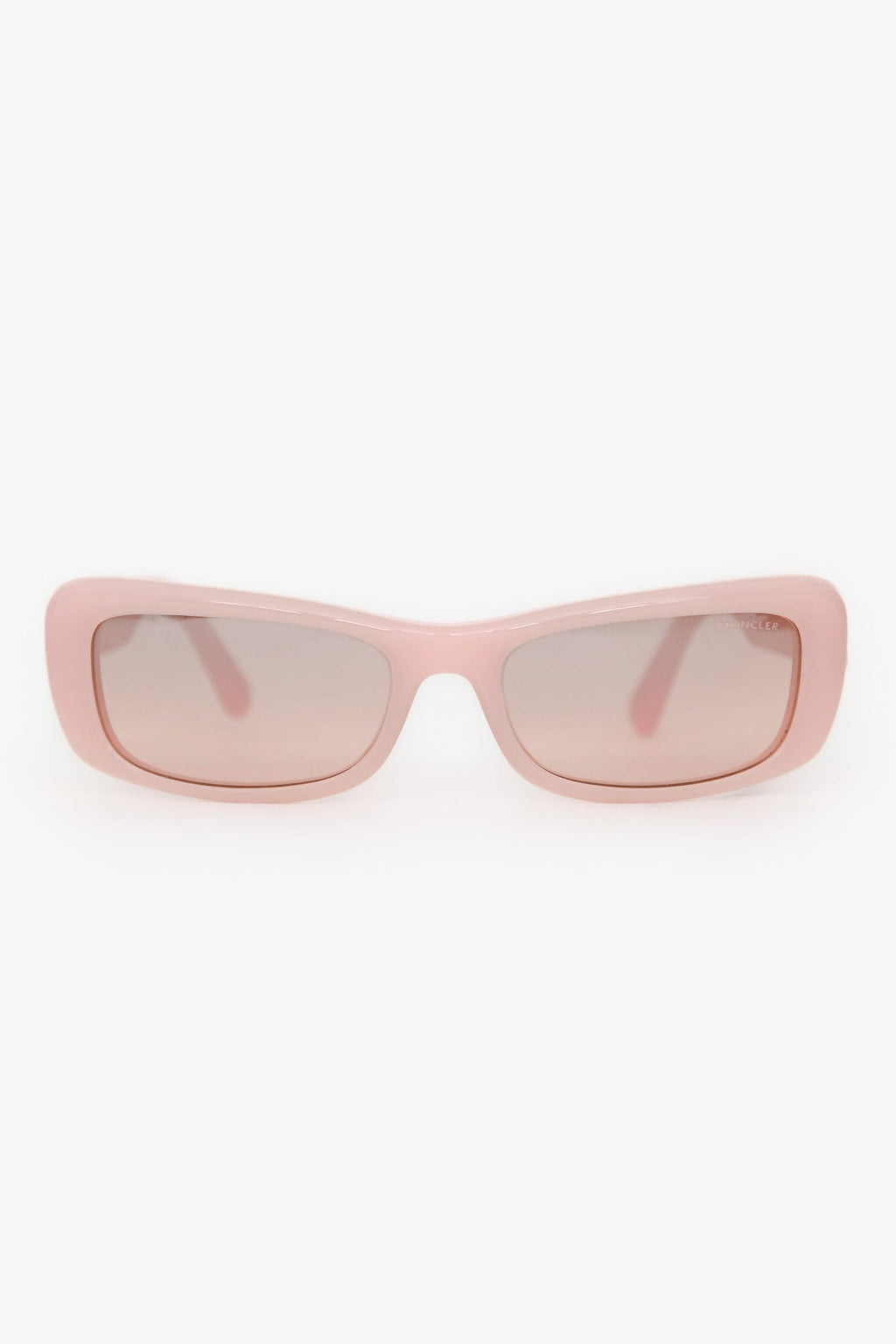 Moncler Pink Acrylic Rectangular Frame Sunglasses