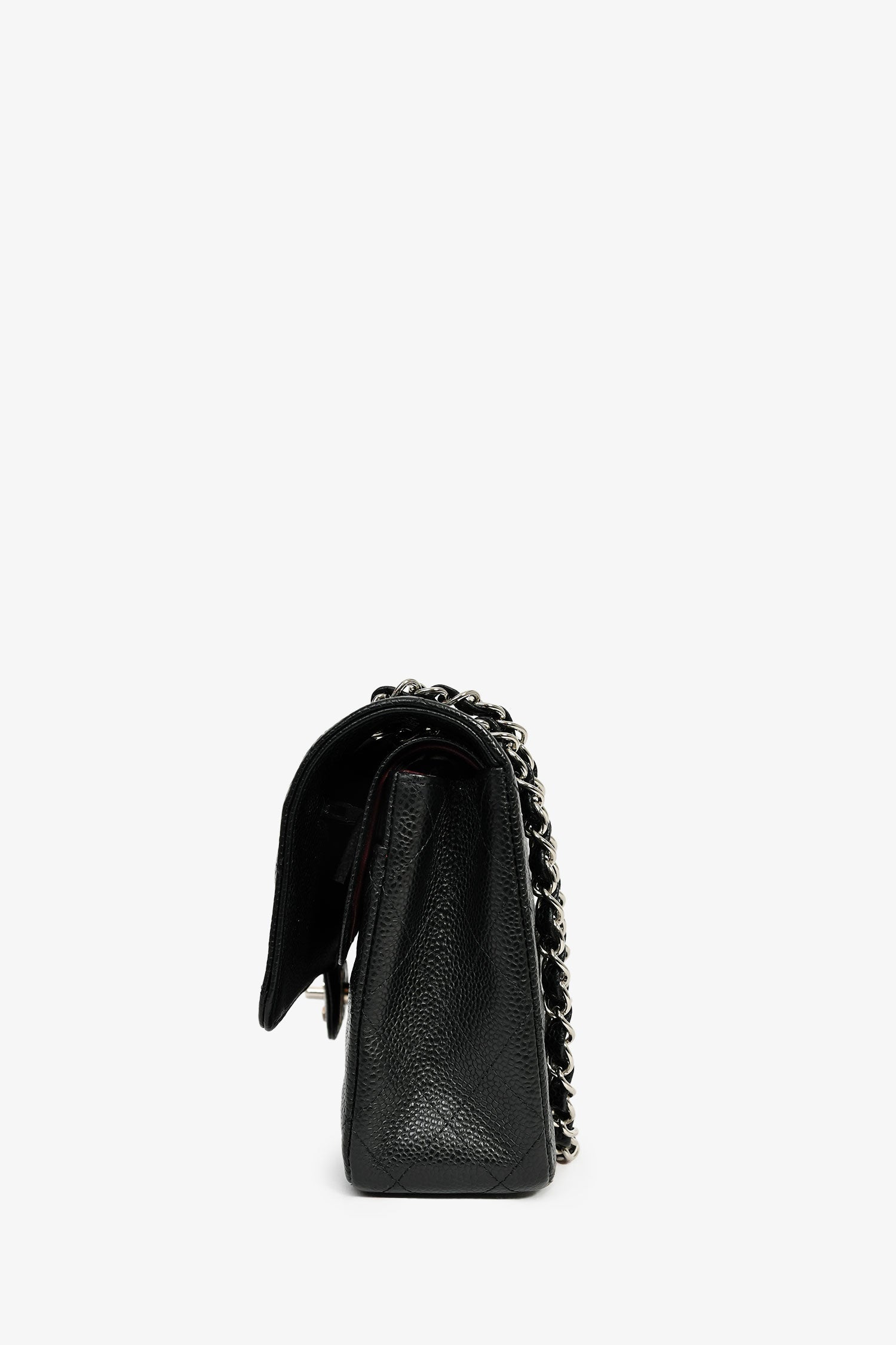 Pre-Loved Chanel™ 2010-11 Black Caviar Leather Medium Double Flap SHW