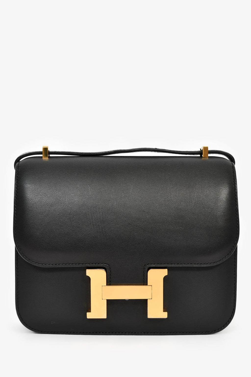Hermès 2016 Black Swift Leather Mini Constance 18