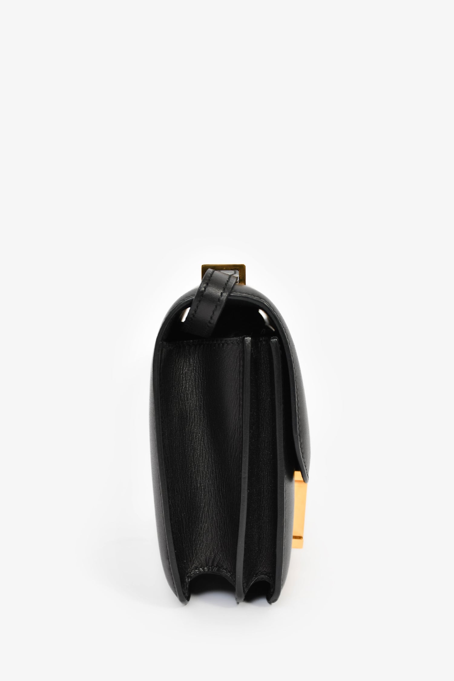 Hermès 2016 Black Swift Leather Mini Constance 18