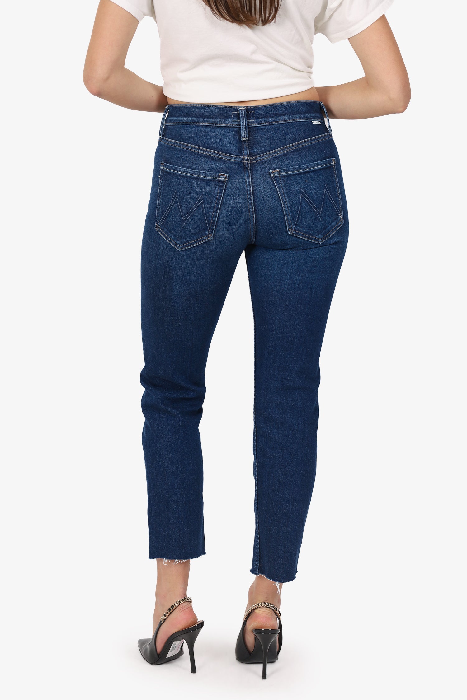 Mother Blue Denim 'Mid Rise Rider' Jeans Size 25