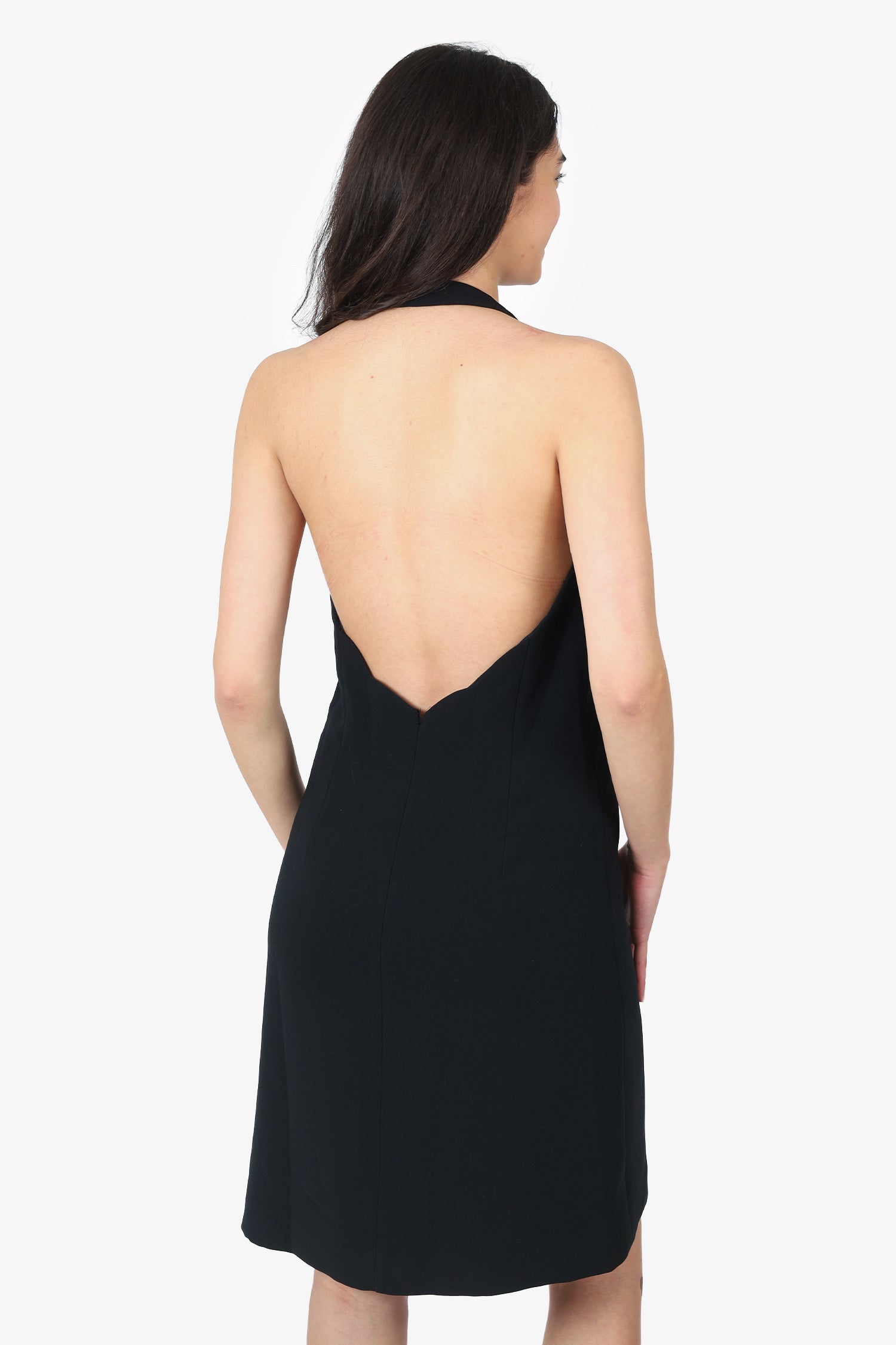 Carvan Black V-Neck Halter Neck Dress Size 38