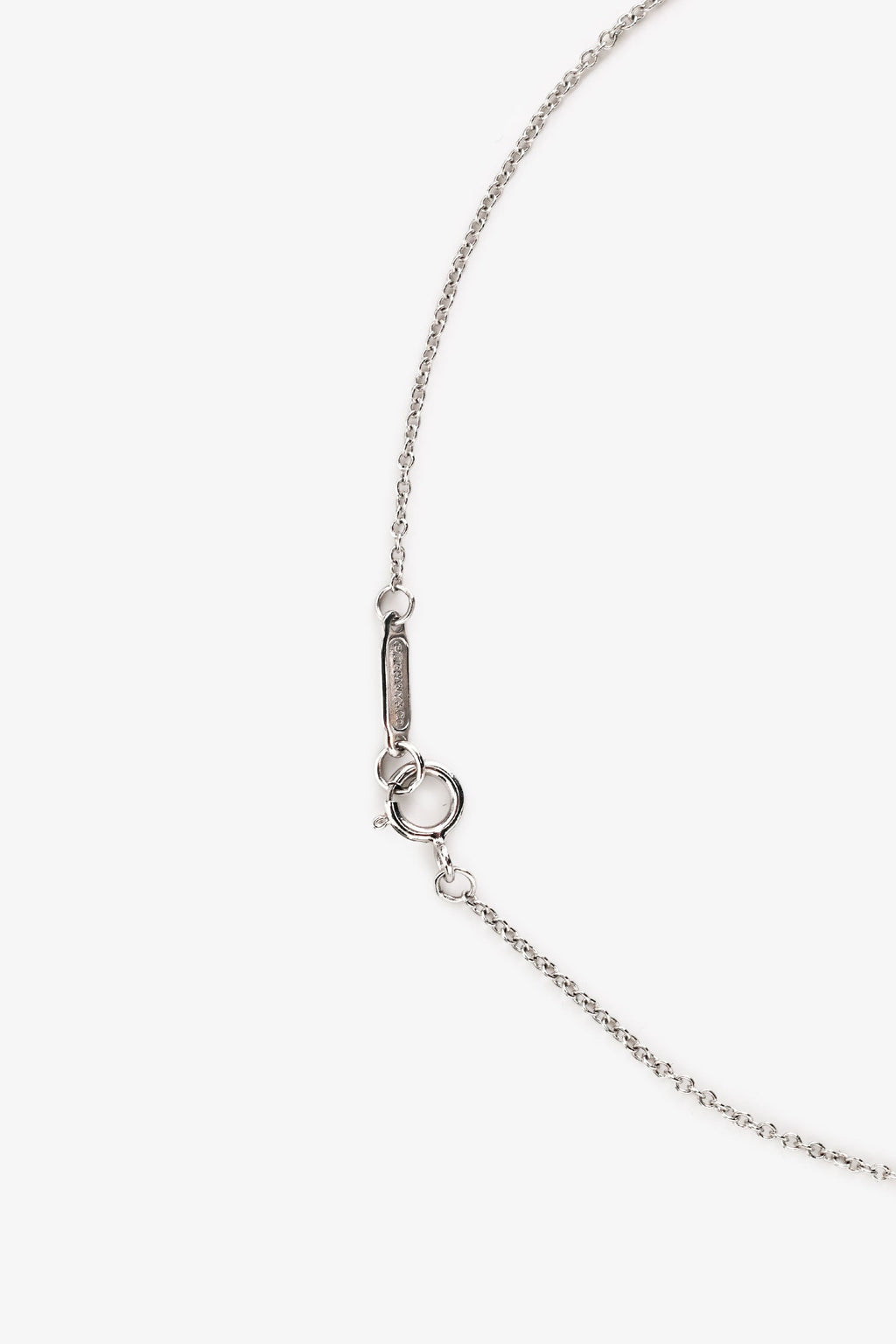 Tiffany & Co. 18k White Gold Mini Crown Key Pendant with Round Brilliant Diamonds