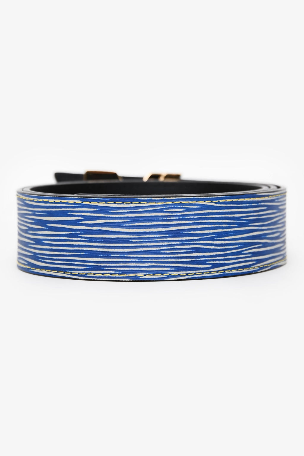 Louis Vuitton 2016 Blue Epi Leather V Belt Size 85/34