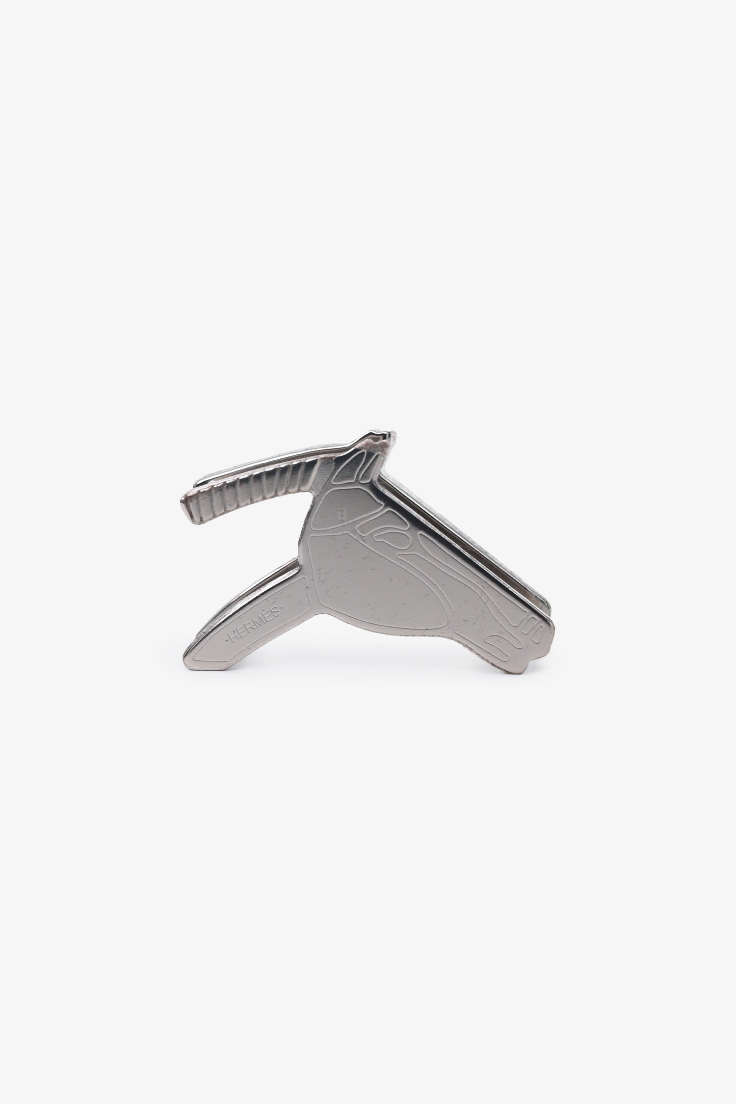 Hermès Palladium Plated Brass Horse Head Scarf Ring