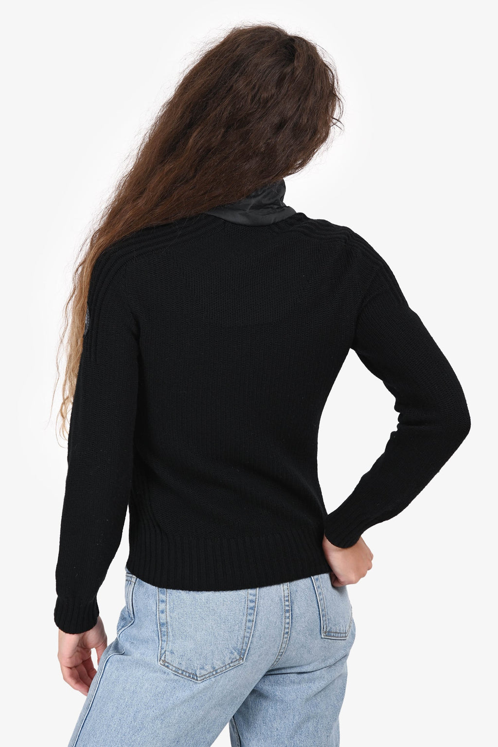 Canada Goose Black Wool Zip-Up igan Size S