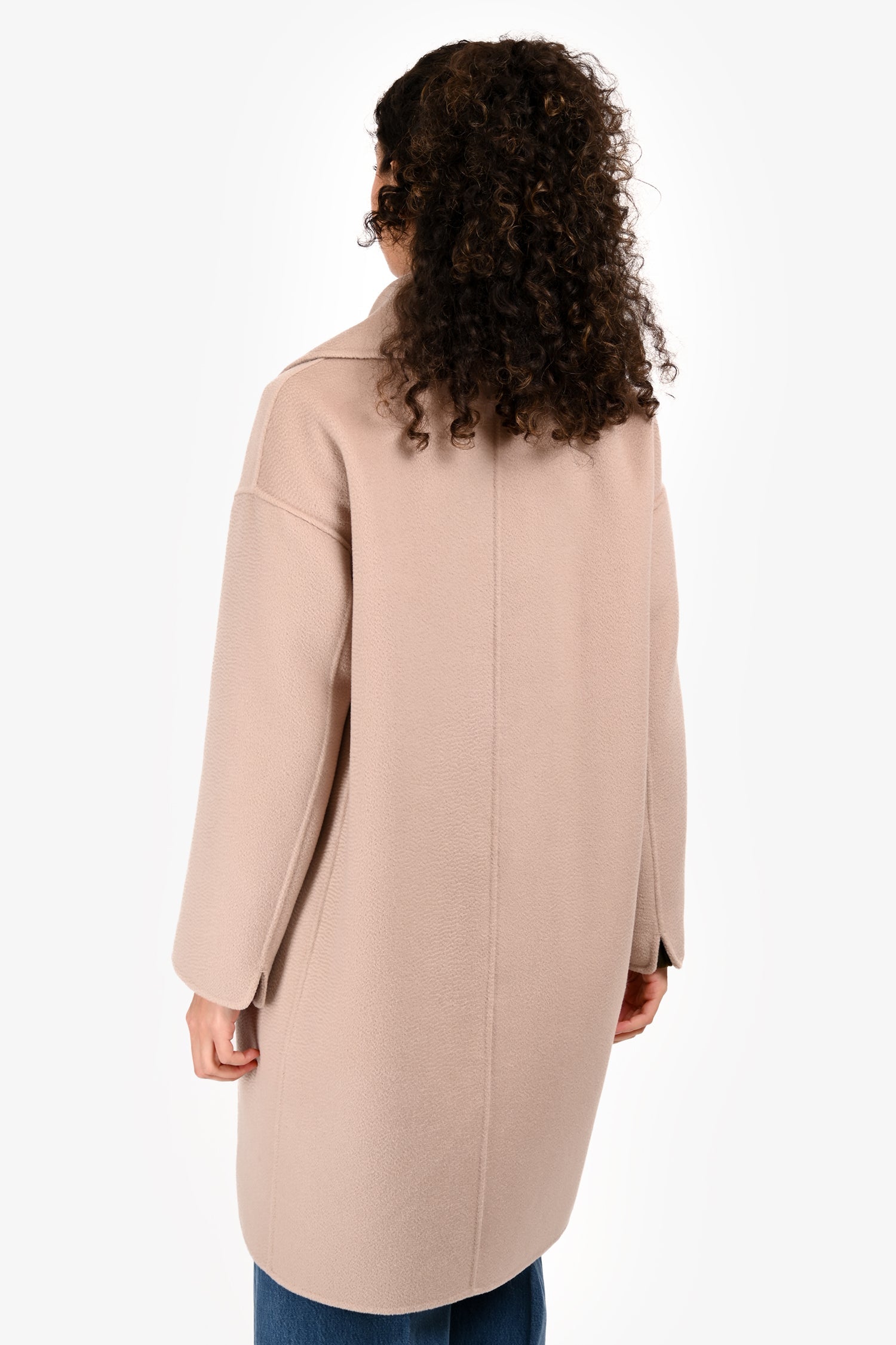 'S Max Mara Blush Wool/Cashmere Double Breasted Coat Size 4 US