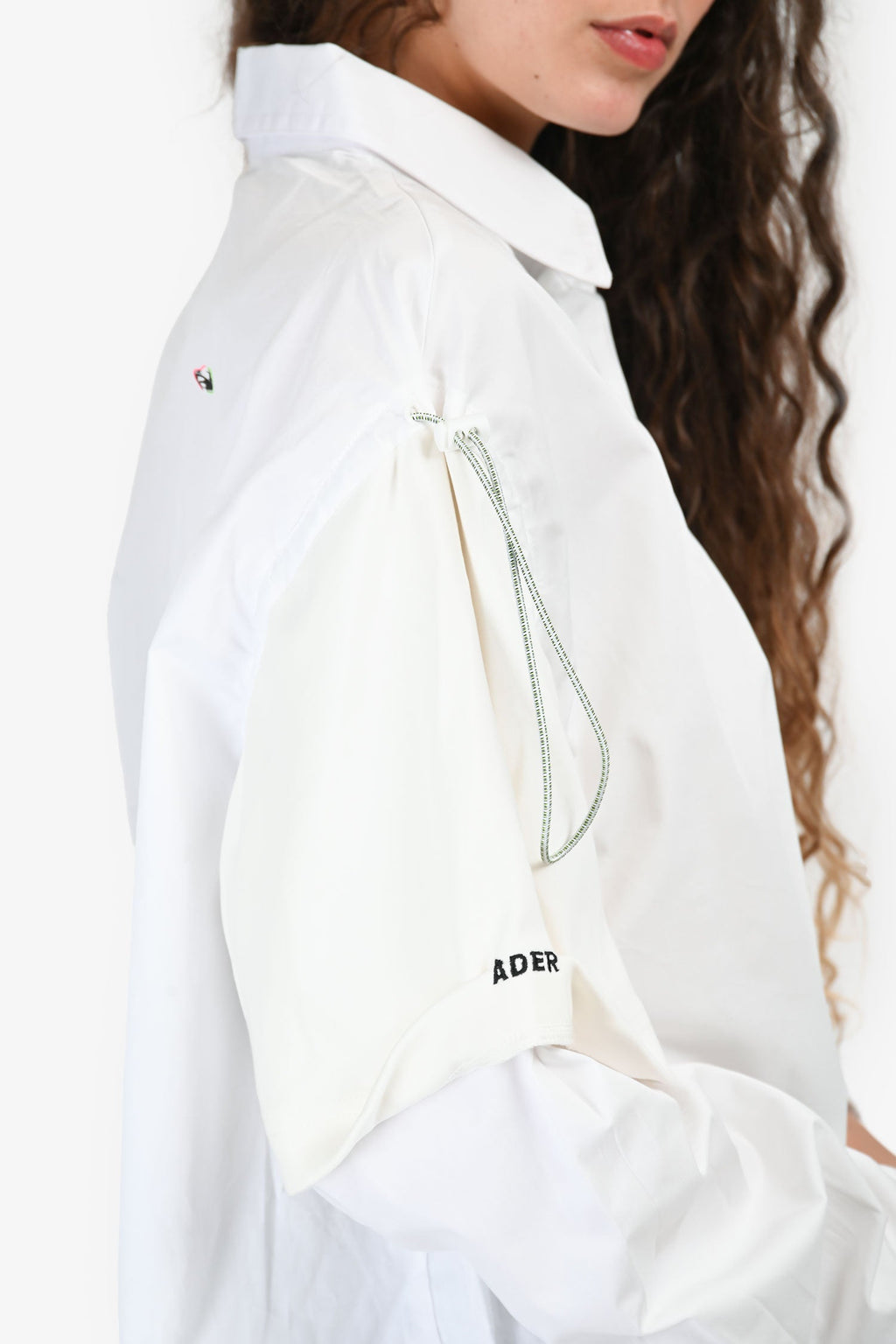 Ader Error 2020 White Cotton Button Down Space Graphic Shirt Size One Size