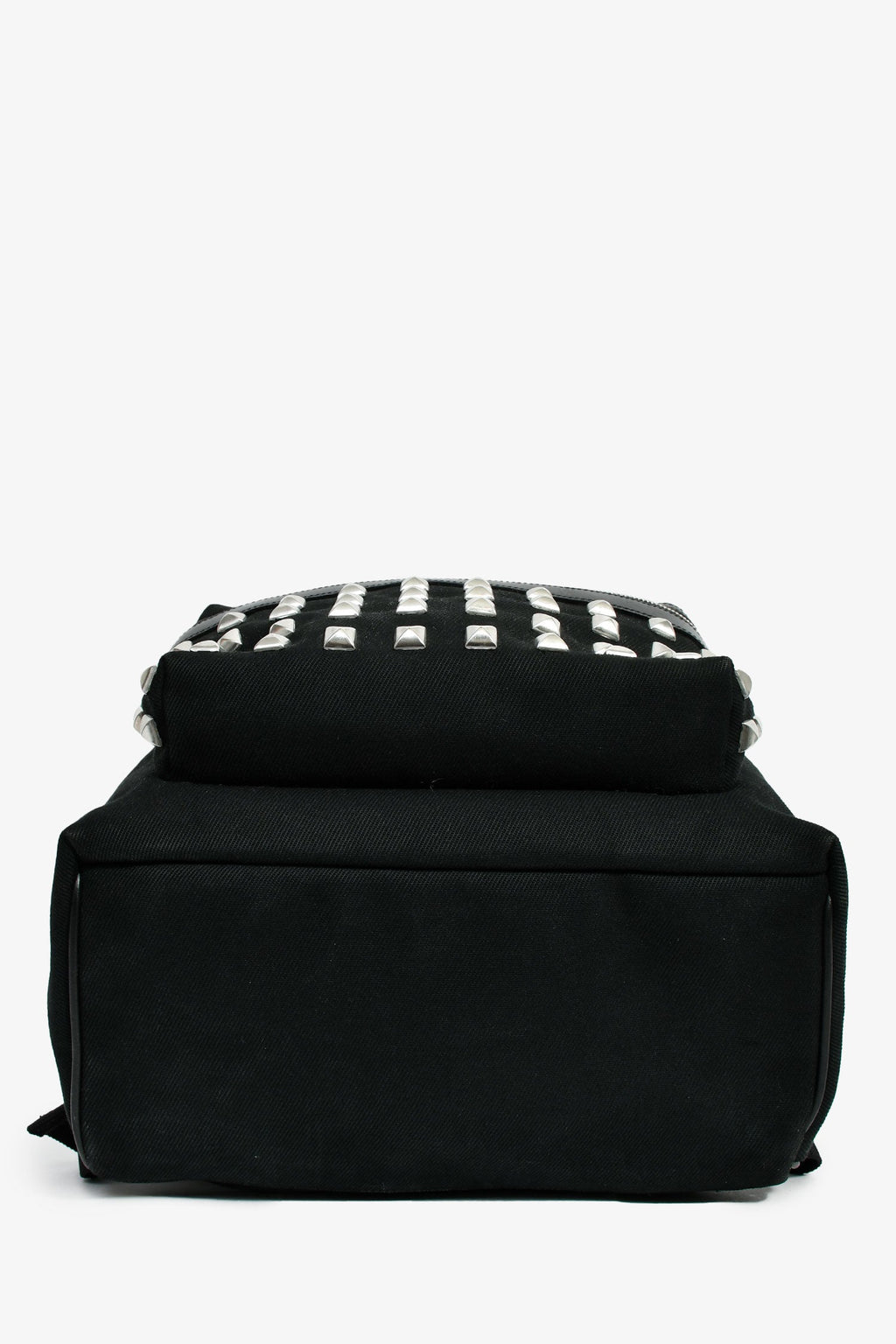 Saint Laurent Black Canvas City Studs Backpack