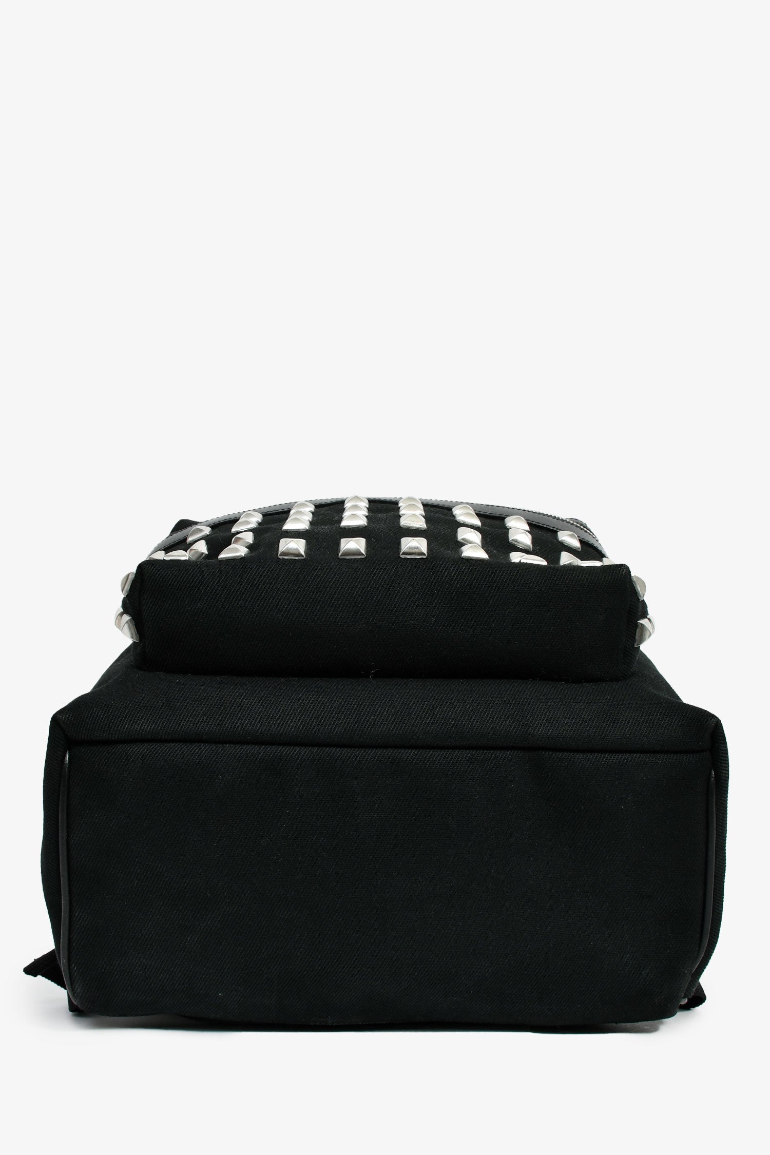 Saint Laurent Black Canvas City Studs Backpack