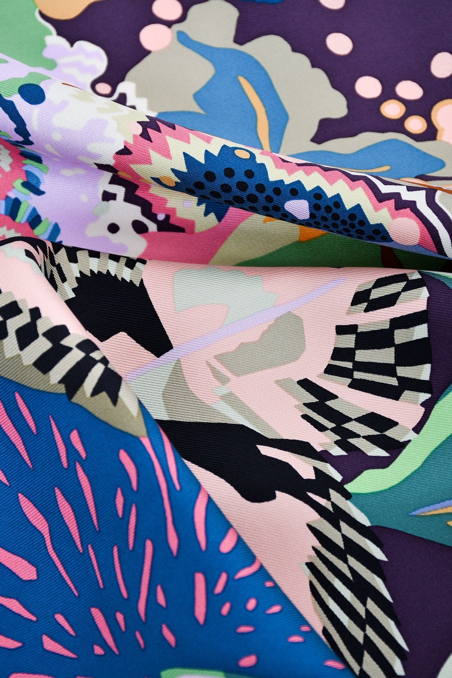 Hermès Purple Silk 'En Liberte' Scarf 90