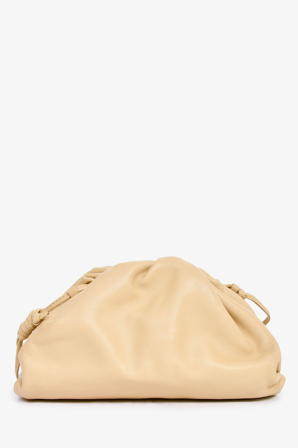 Bottega Veneta Beige Leather Mini Pouch Bag