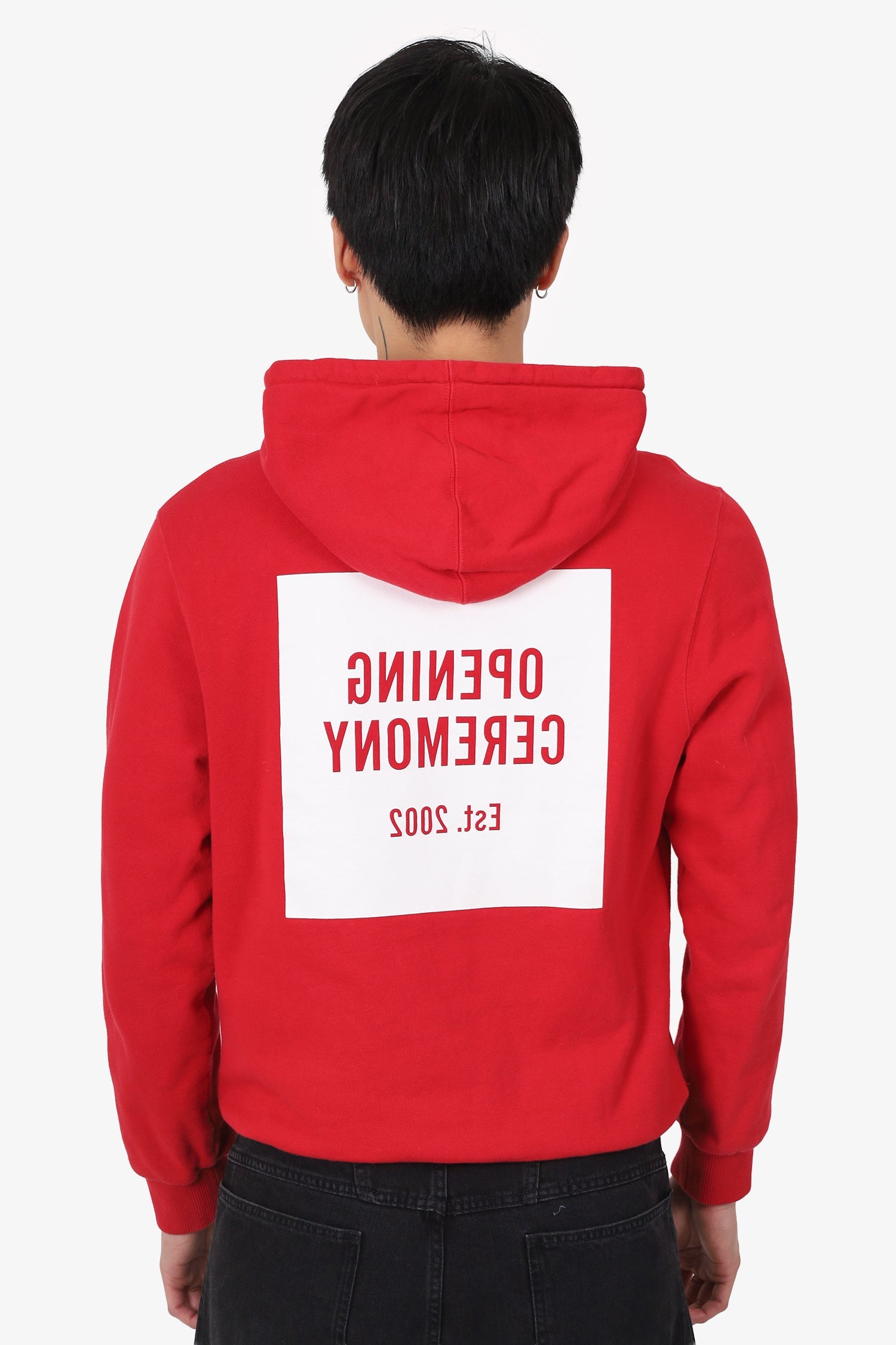 Opening Ceremony Red/White Logo Hoodie Size S Mens