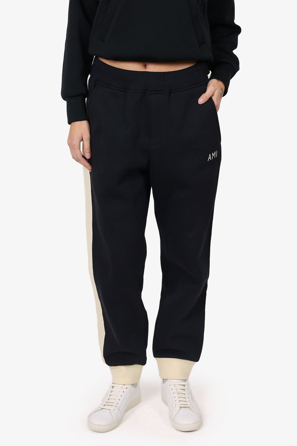 Ami Black/Cream Joggers Size L