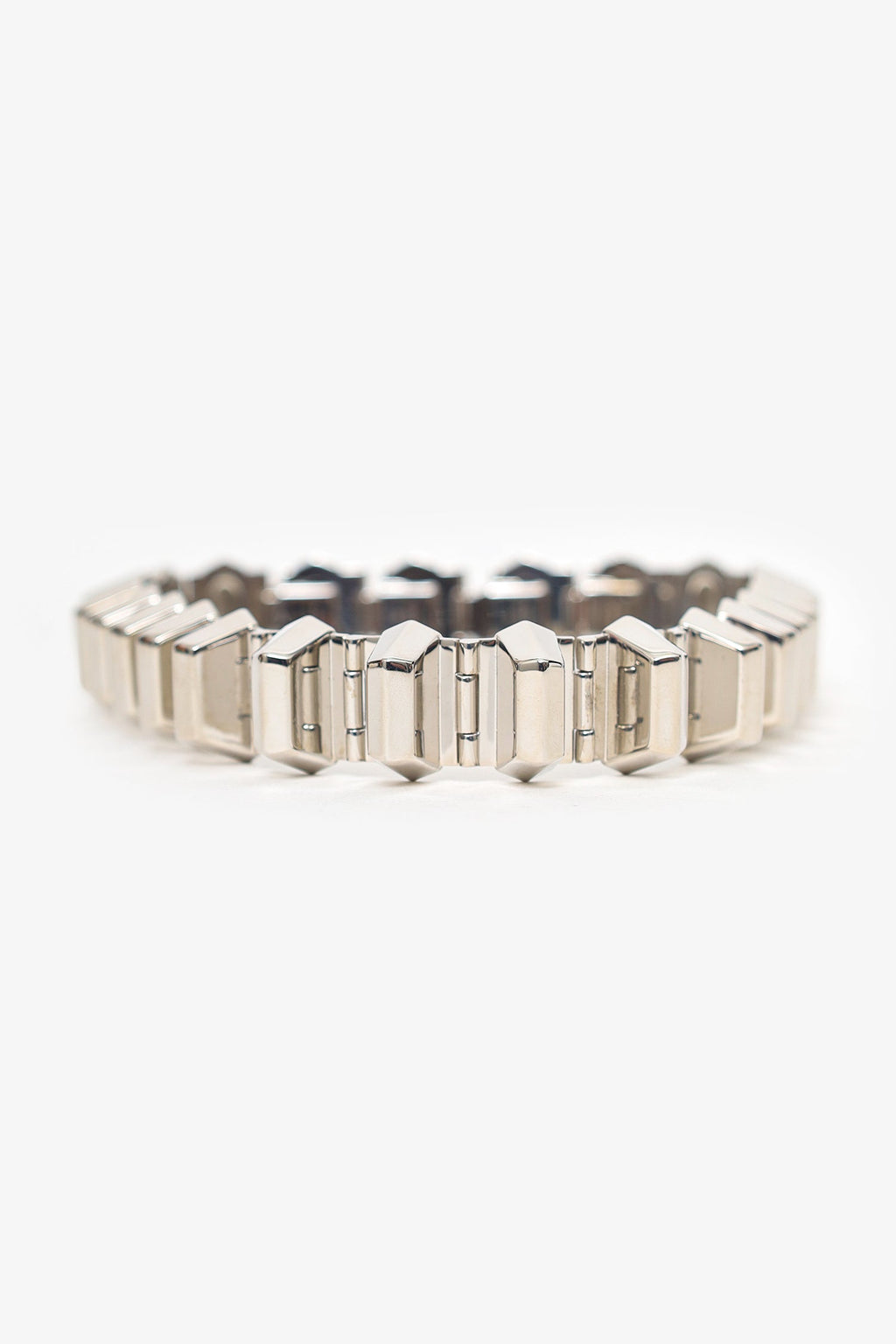 Gucci Silver Tone Spike Choker Necklace
