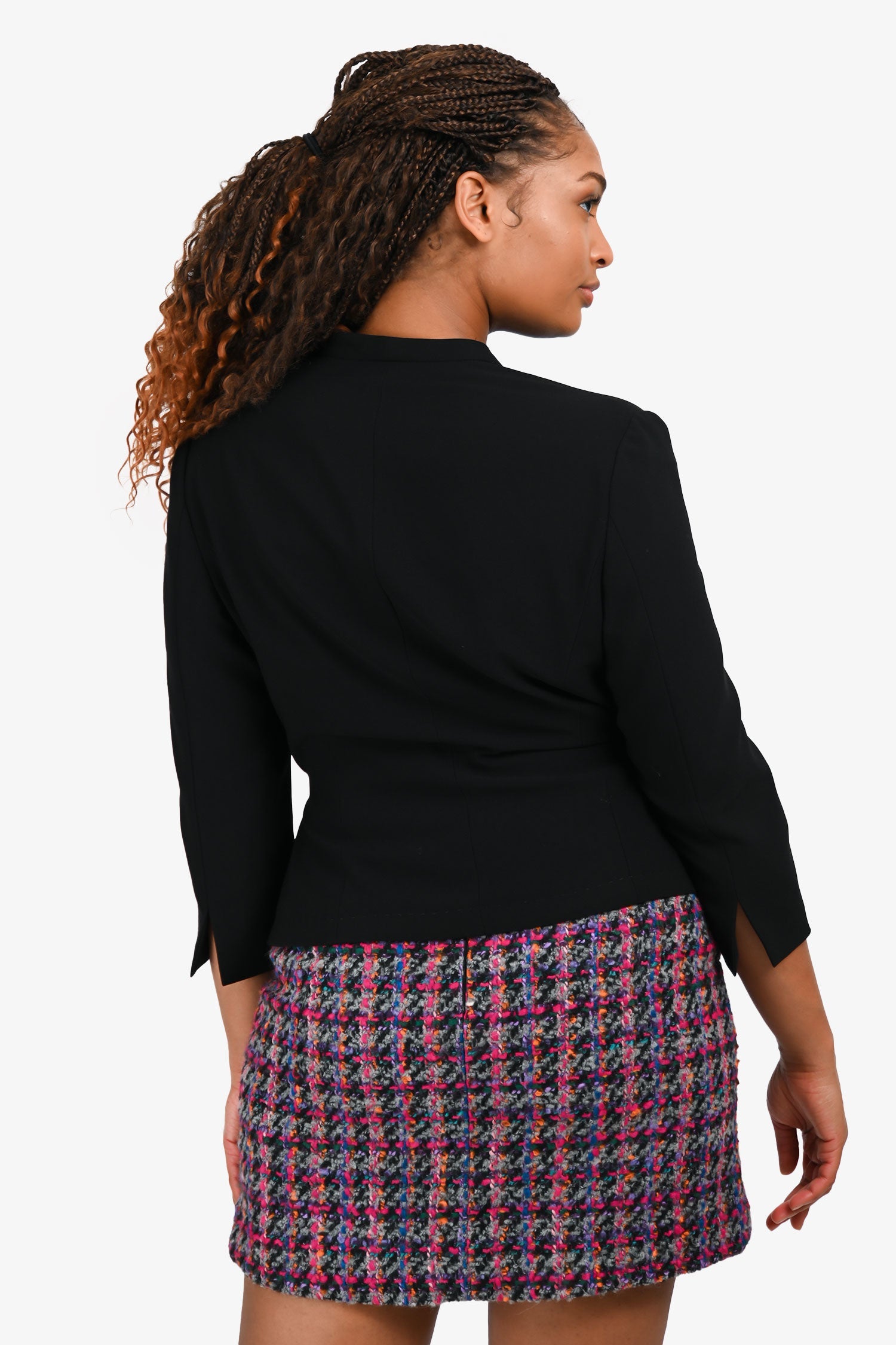 Max Mara Black Wrap Jacket Size 10 US