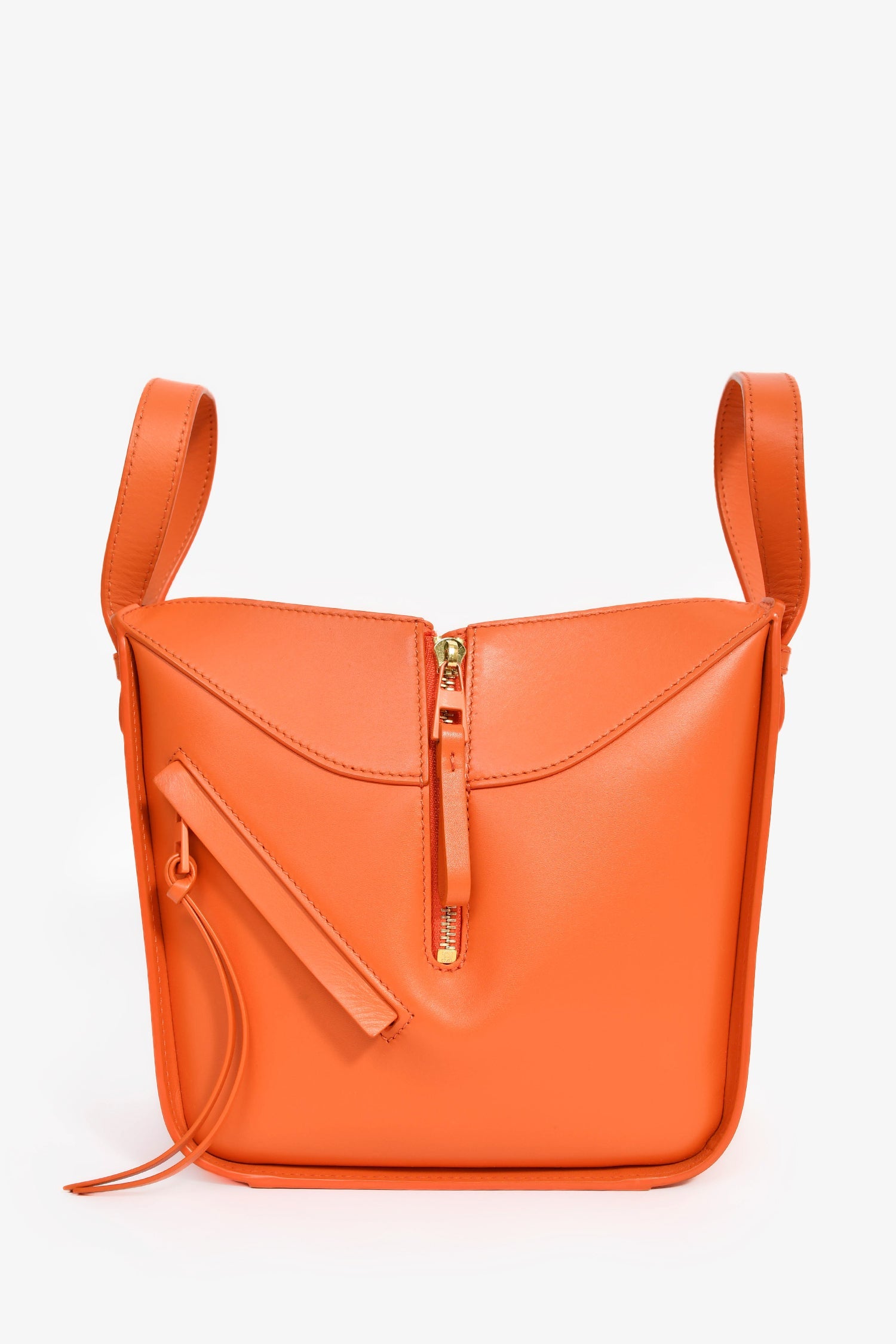 Loewe Orange Leather 'Hammock' Tote With Strap
