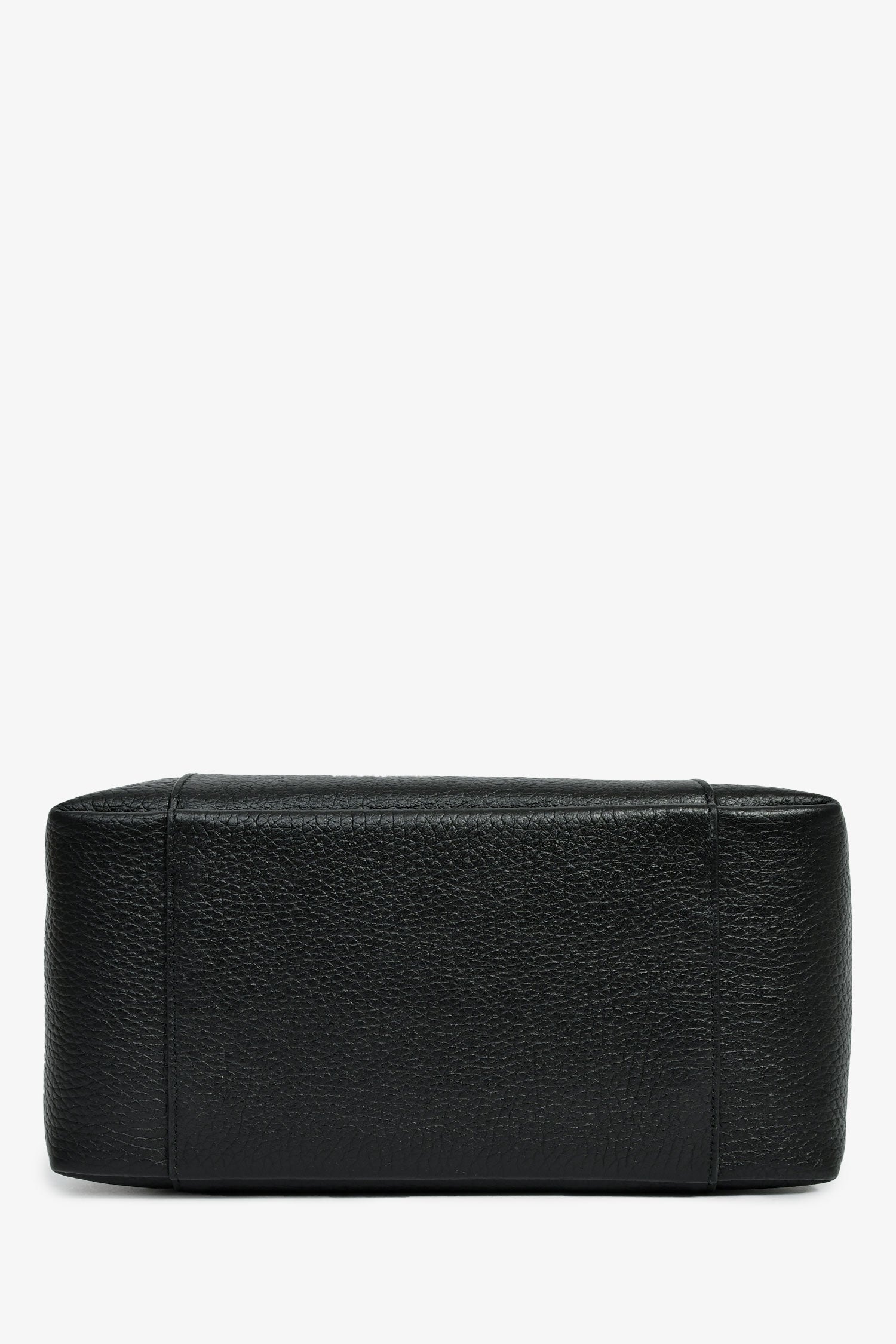 Christian Dior Black Grained Calfskin Bucket Bag With Strap