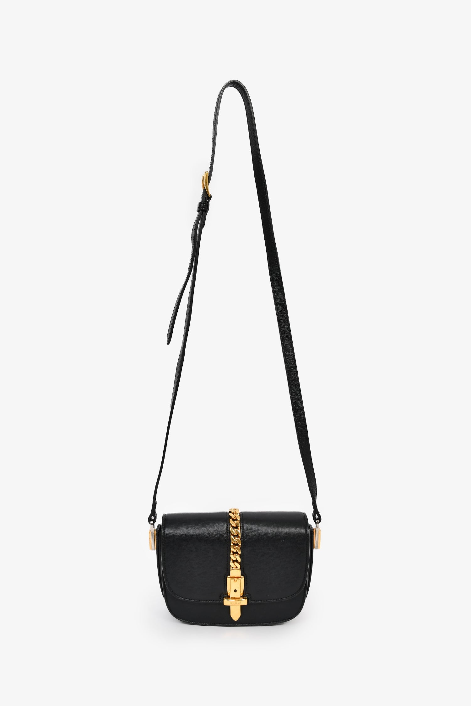 Gucci Black Leather Sylvie 1969 Mini Shoulder Bag