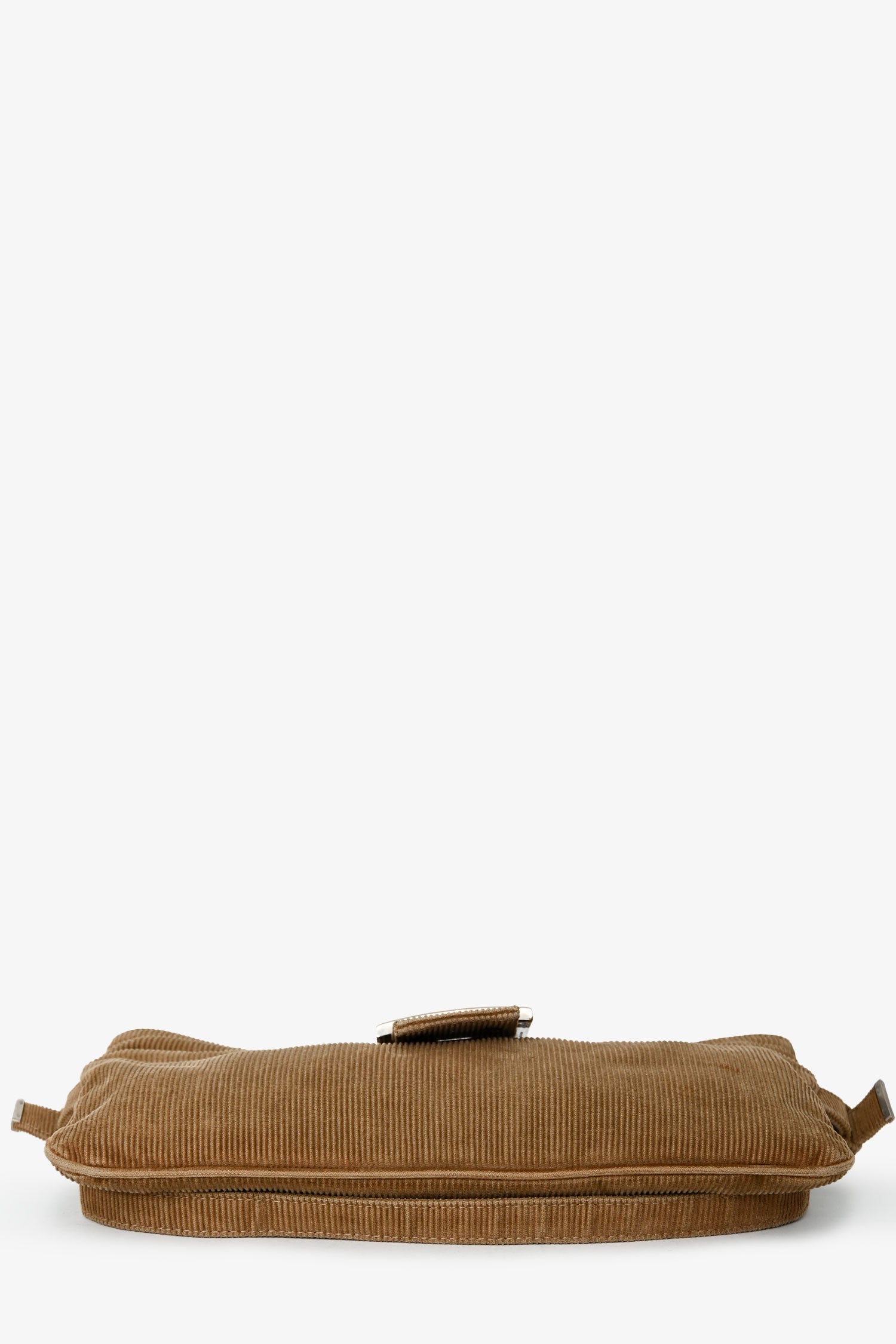 Fendi Brown Corduroy Baguette Pochette