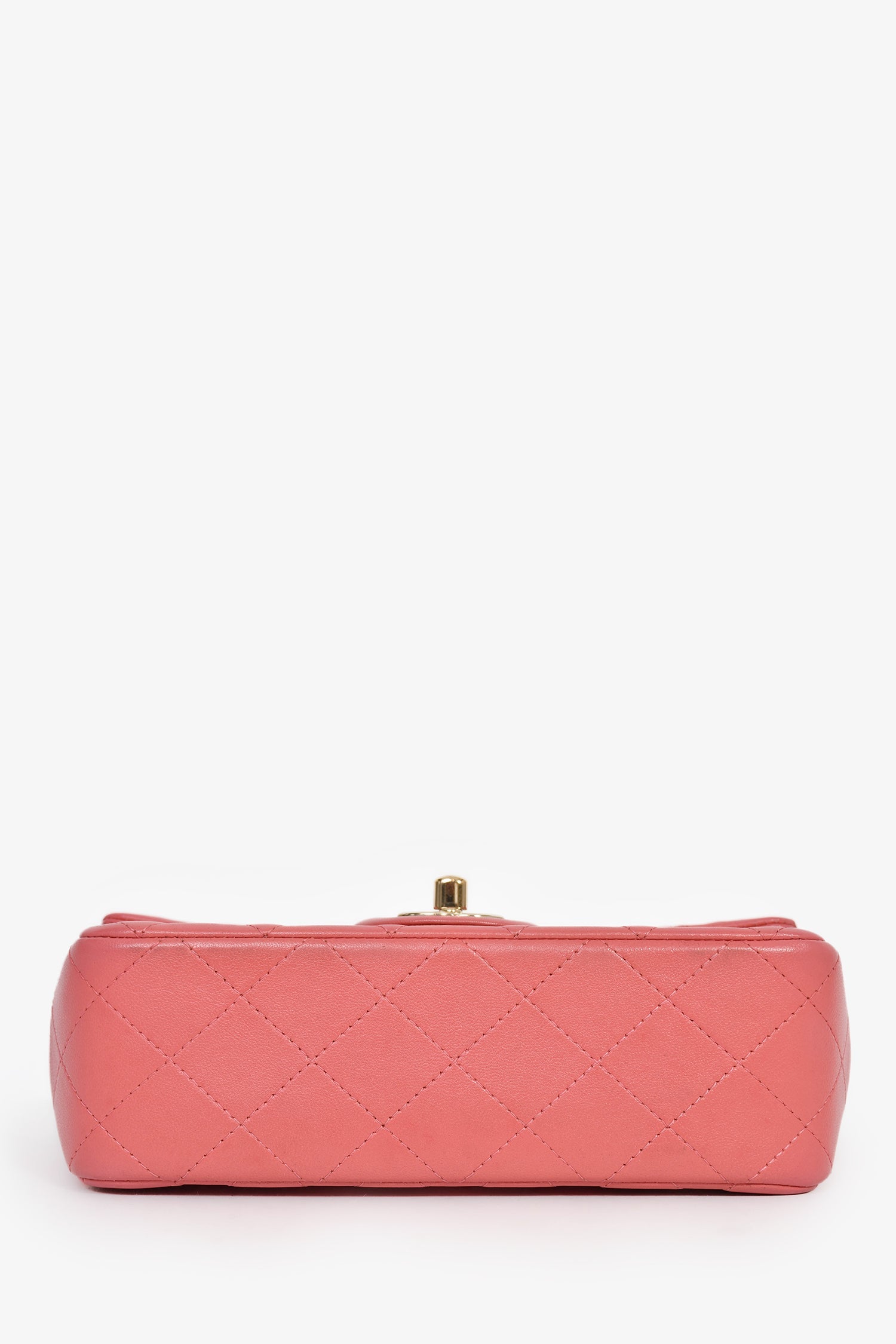 Pre-Loved Chanel™ 2014 Valentine Charms Edition Pink Quilted Lambskin Mini Rectangular Flap Bag