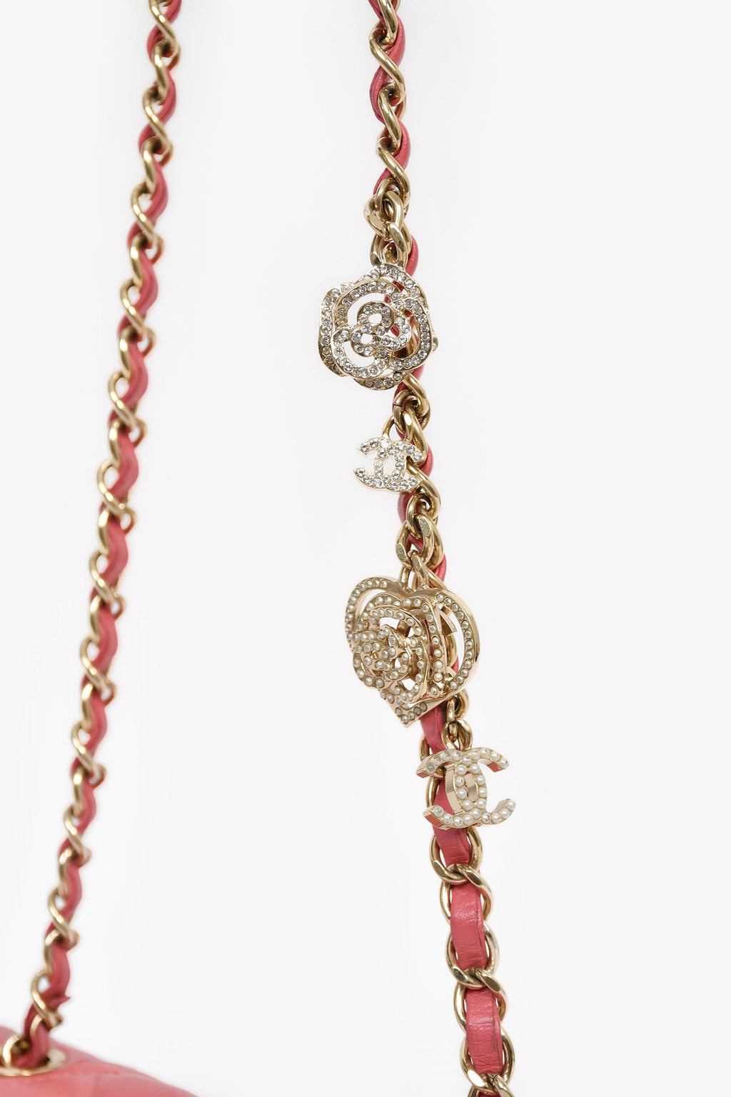 Pre-Loved Chanel™ 2014 Valentine Charms Edition Pink Quilted Lambskin Mini Rectangular Flap Bag