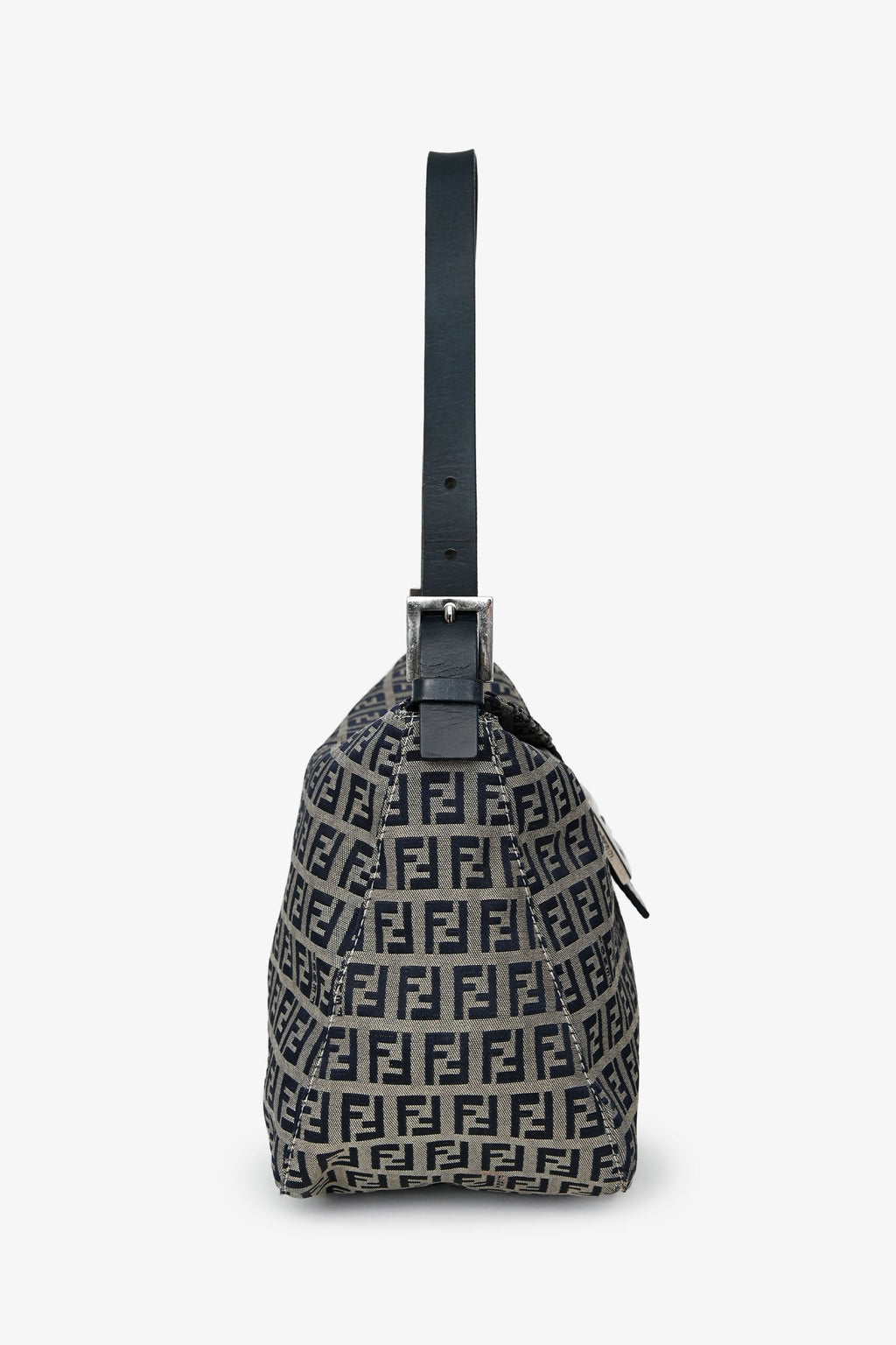 Fendi Blue/Grey FF Zucca Square Baguette Shoulder Bag