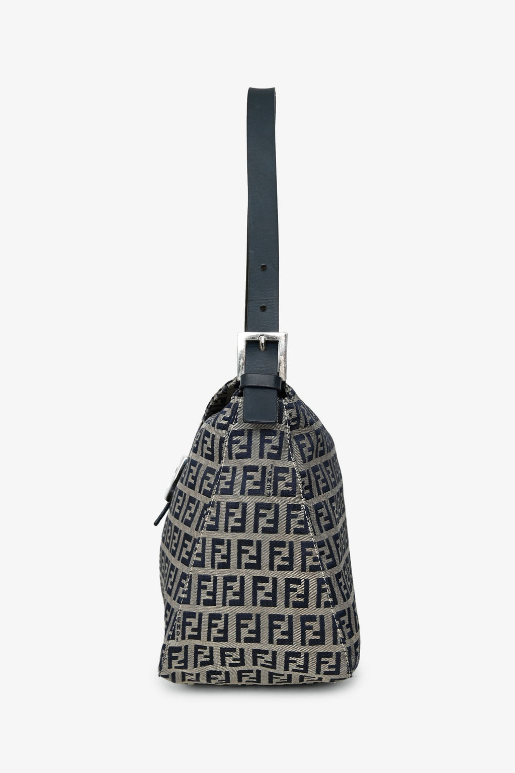 Fendi Blue/Grey FF Zucca Square Baguette Shoulder Bag
