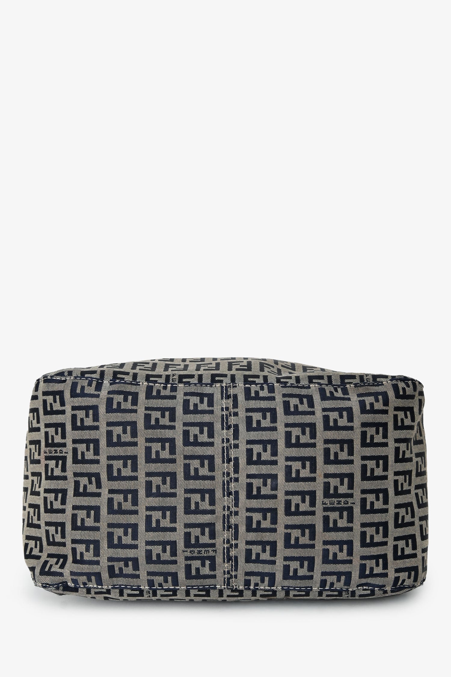 Fendi Blue/Grey FF Zucca Square Baguette Shoulder Bag