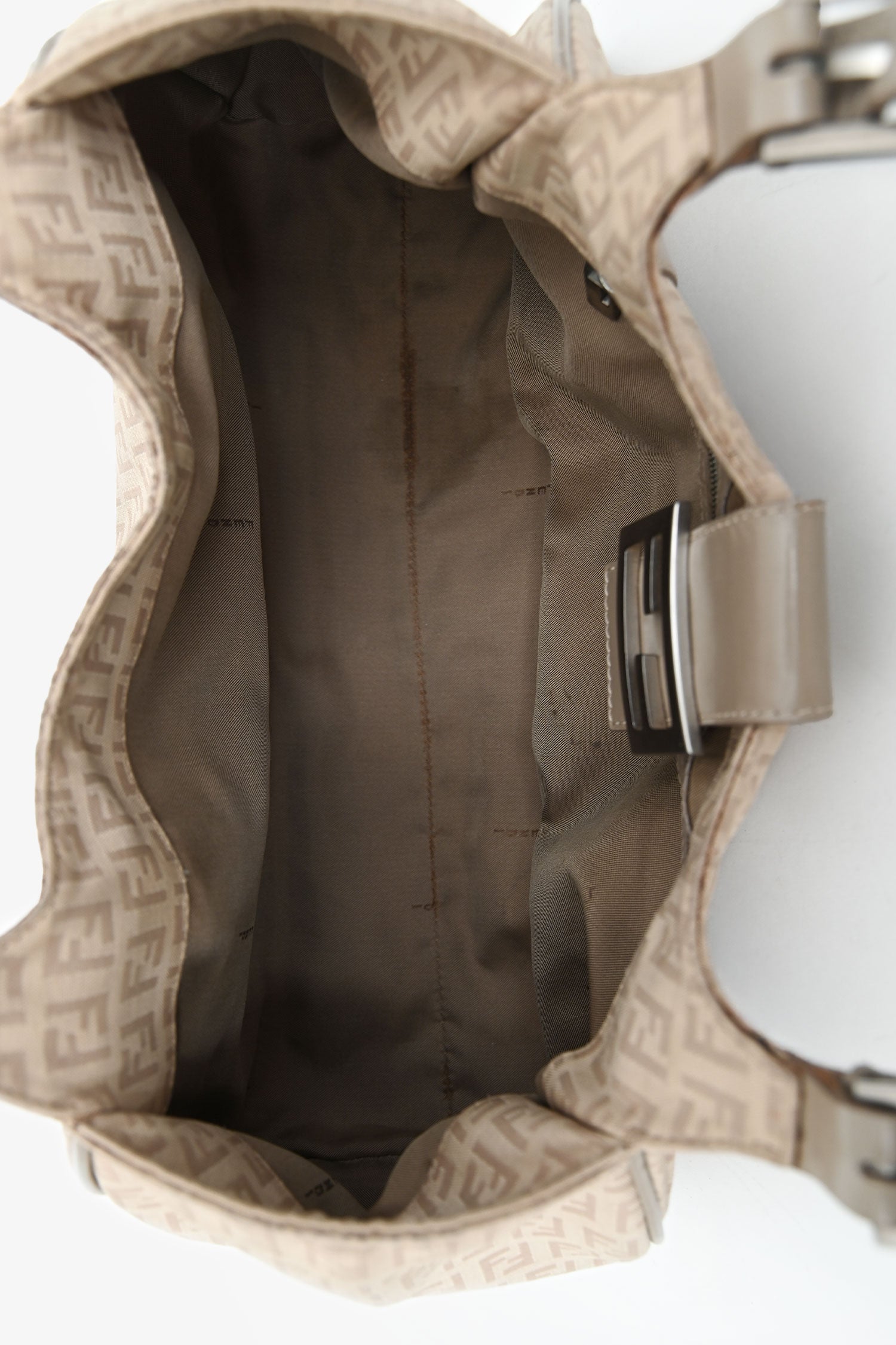 Fendi Beige FF Zucca Canvas Hobo Shoulder Bag