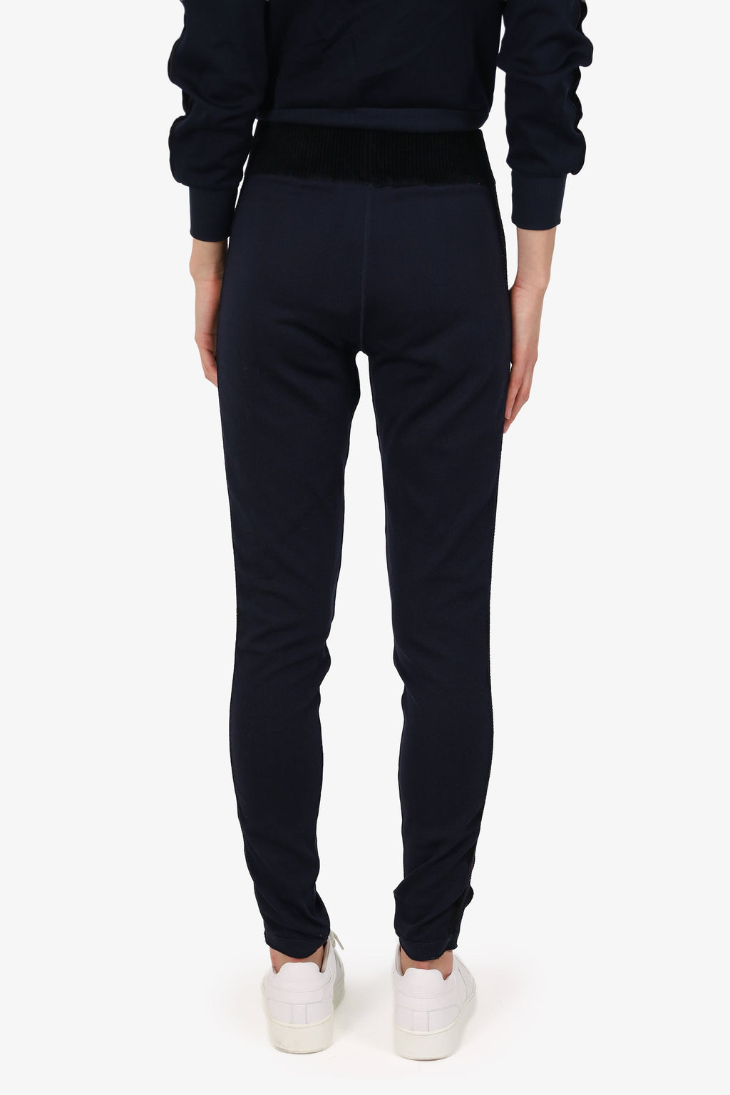 Pre-Loved Chanel™ Black/Navy Knit Joggers Size 34