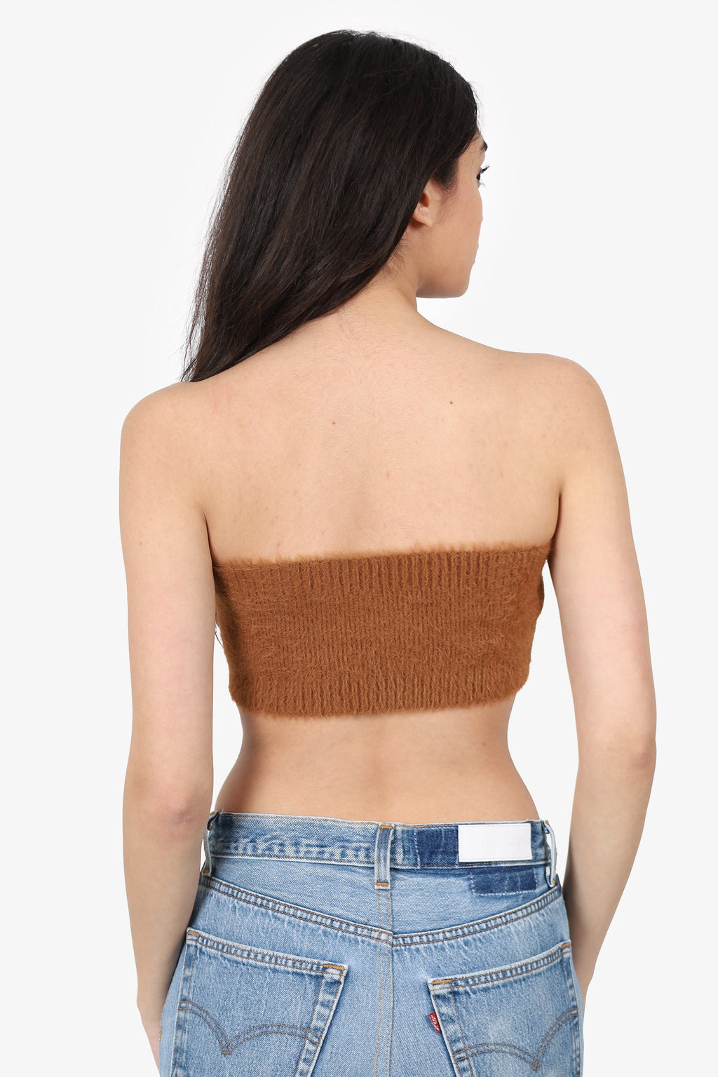 Jacquemus Brown Knit Bandeau Top Size XS