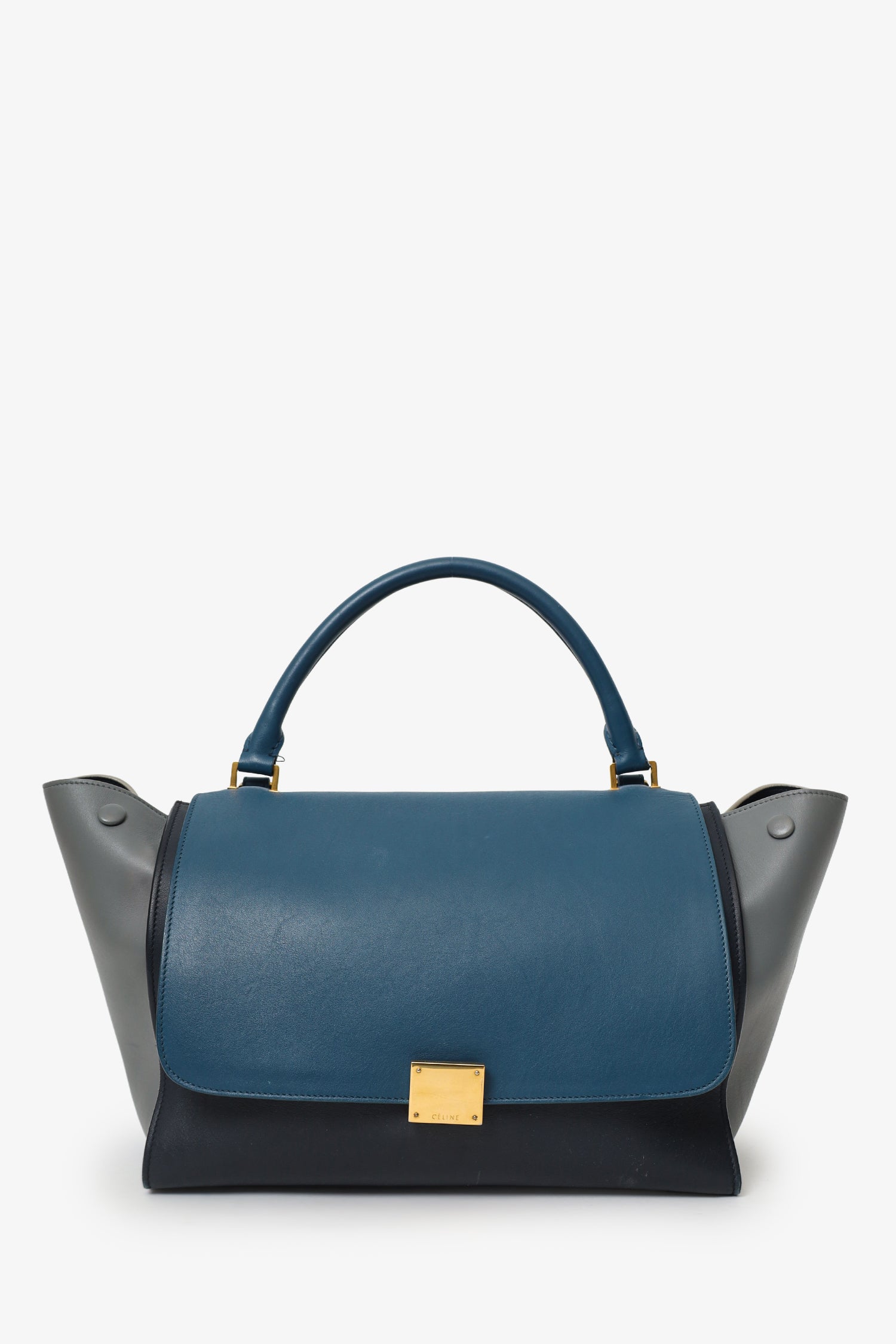 Celine Tri Color Leather Medium Trapeze Bag