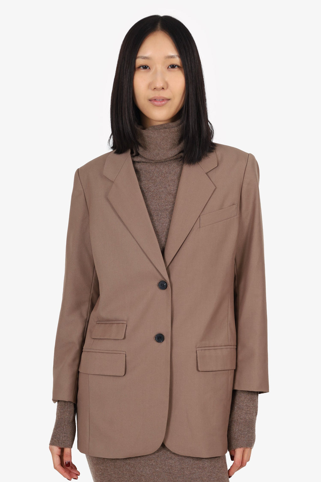 Minimum Brown Single Breasted Blazer Size 34