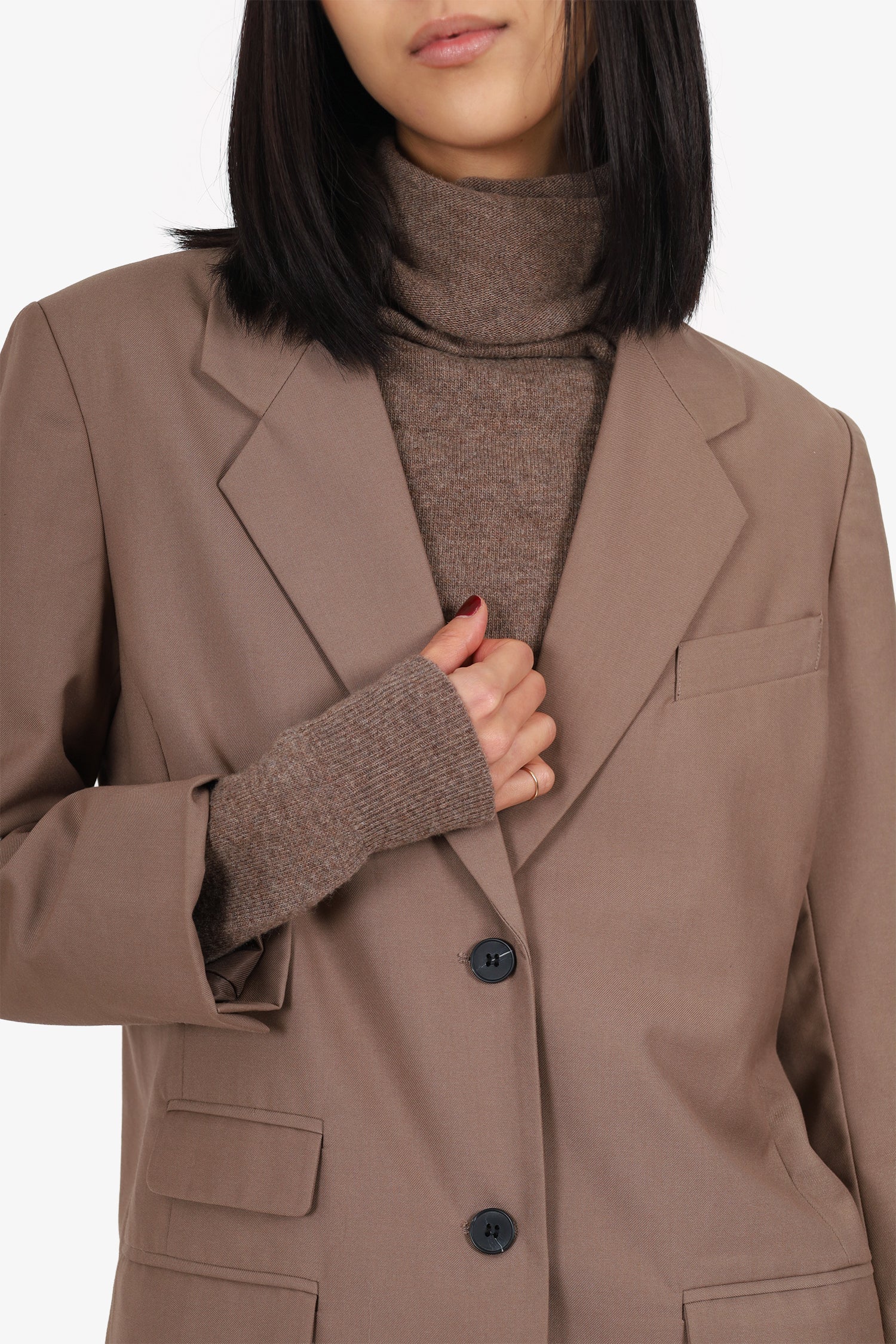 Minimum Brown Single Breasted Blazer Size 34