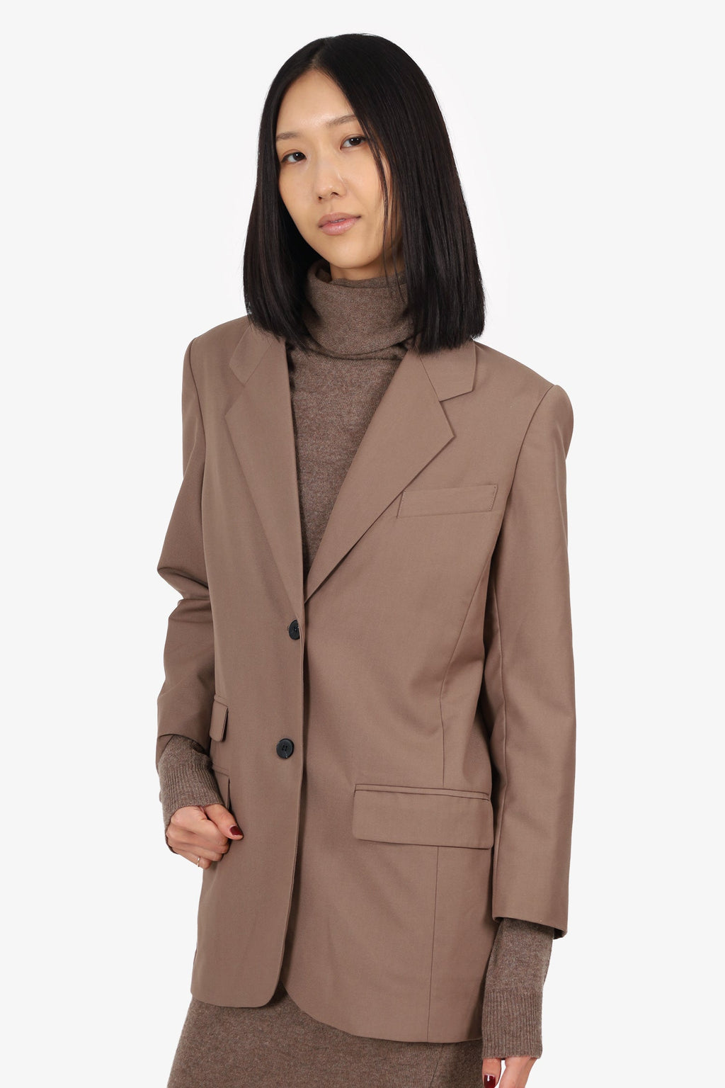 Minimum Brown Single Breasted Blazer Size 34