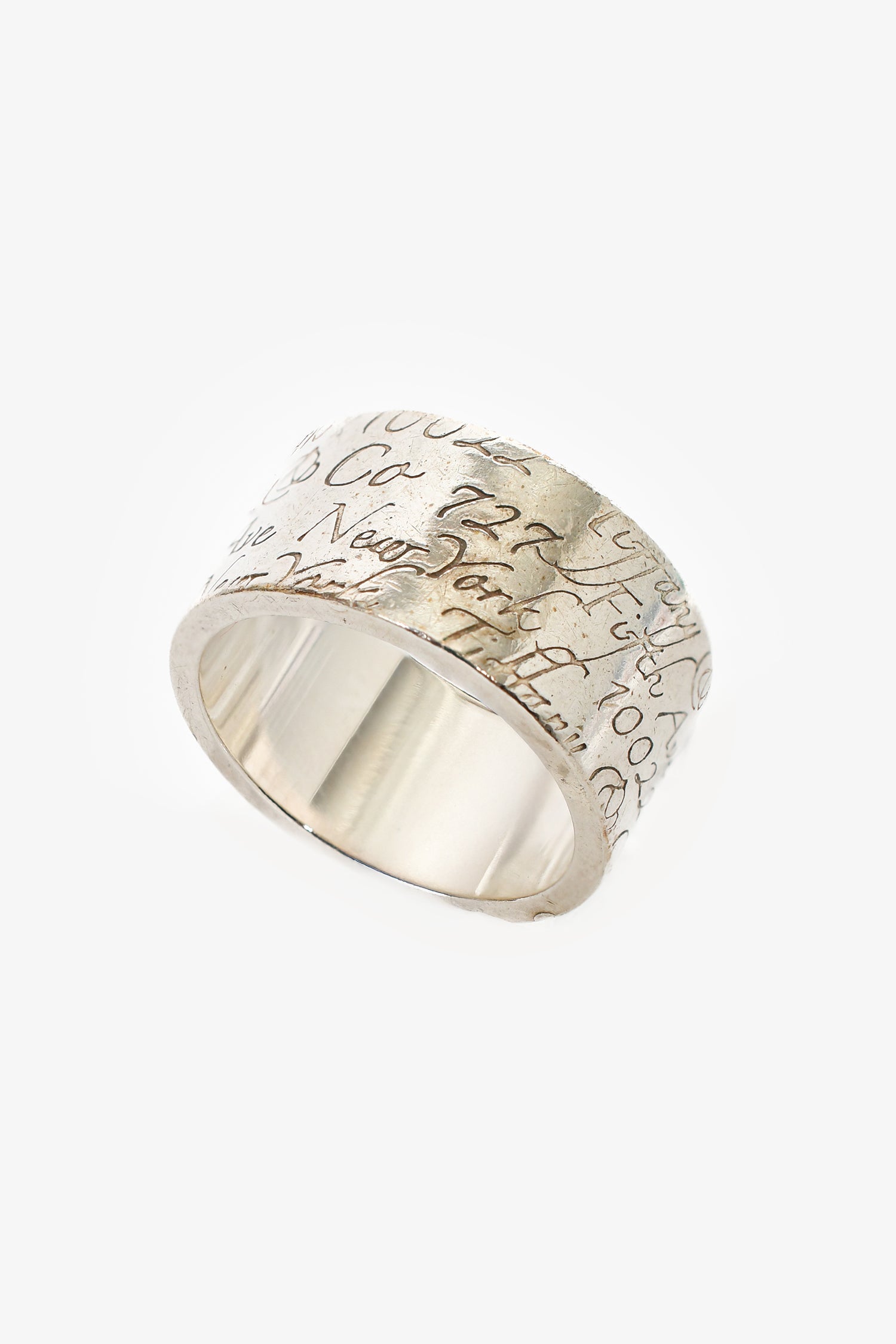 Tiffany & Co. Sterling Silver 'Notes Fifth Avenue' Ring Size 5.5