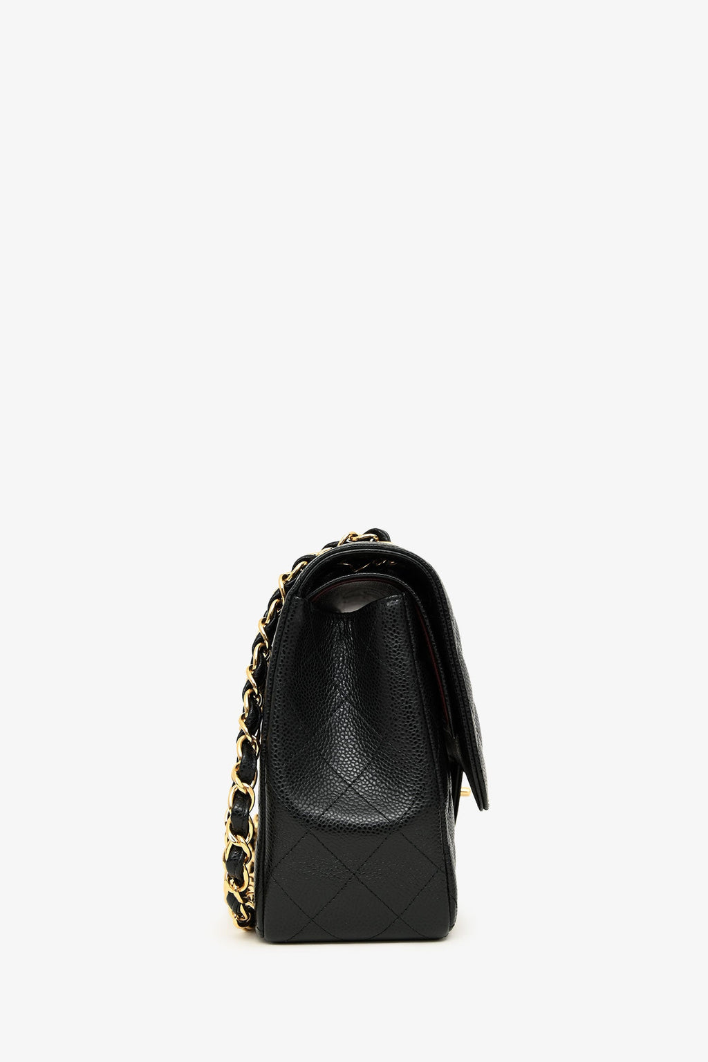 Pre-Loved Chanel™ 2017/18 Black Caviar Leather Jumbo Double Flap Bag