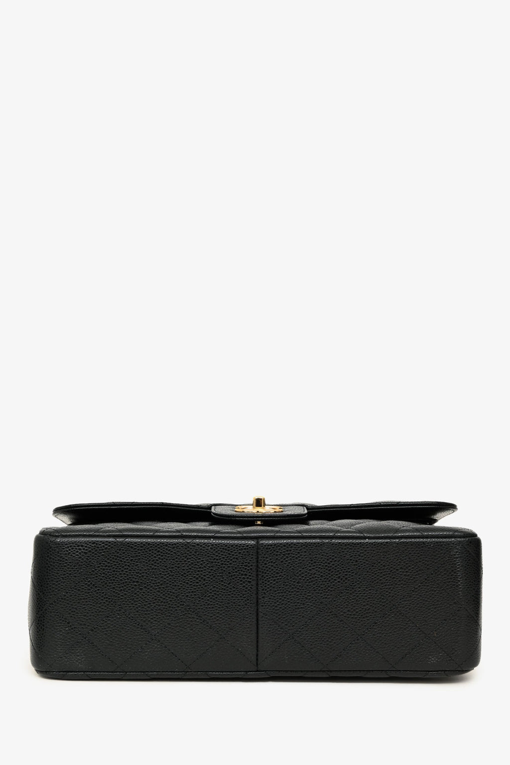 Pre-Loved Chanel™ 2017/18 Black Caviar Leather Jumbo Double Flap Bag