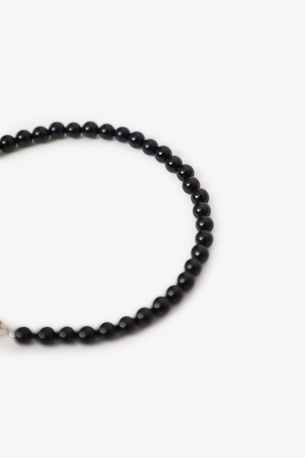 Tiffany & Co. Sterling Silver/Black Onyx Bead Toggle 4mm Bracelet