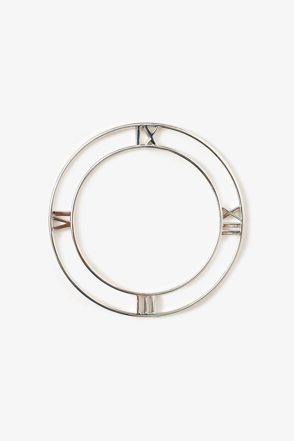 Tiffany & Co Sterling Silver Atlas Roman Numerals Bangle