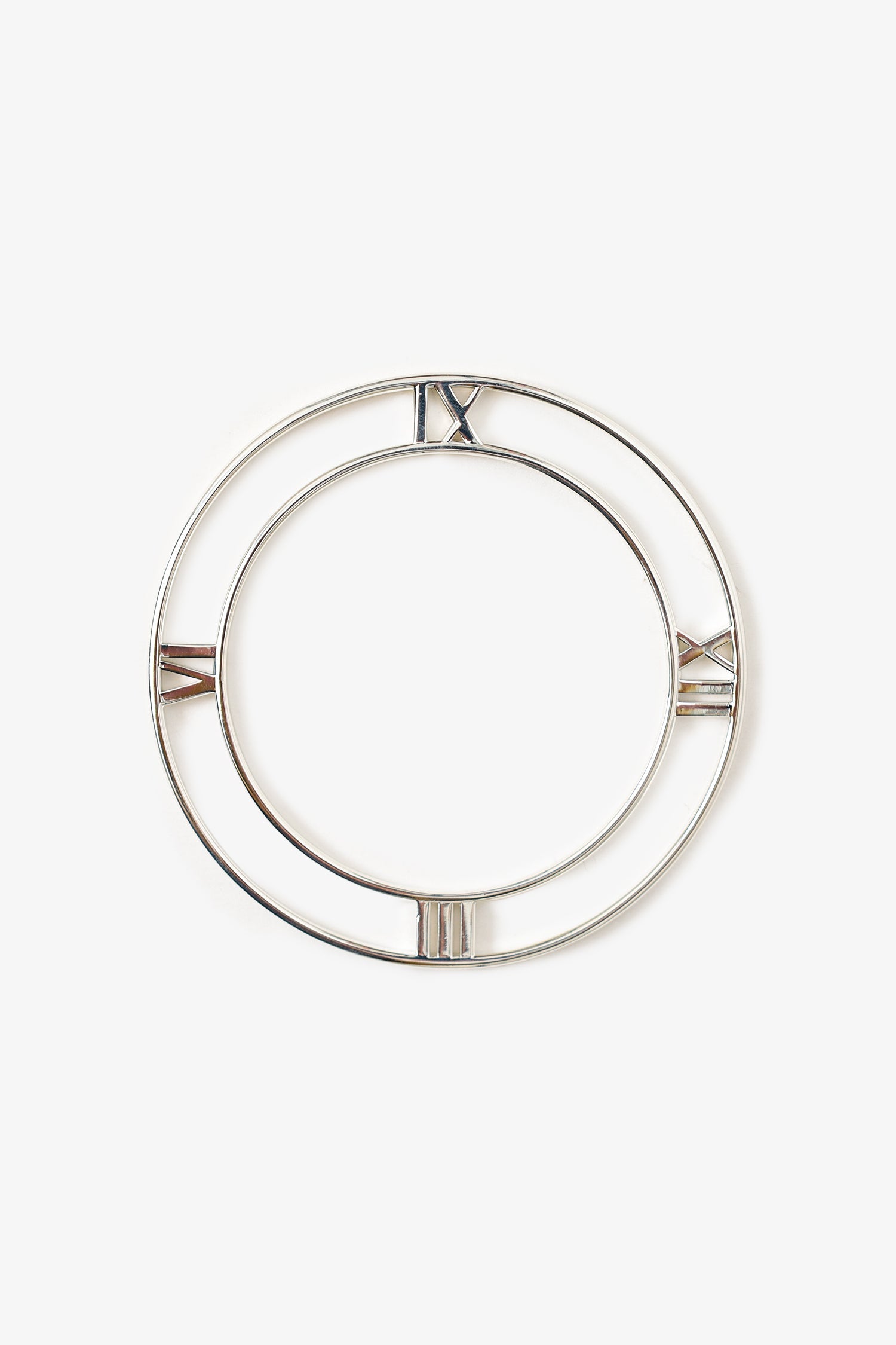 Tiffany & Co Sterling Silver Atlas Roman Numerals Bangle