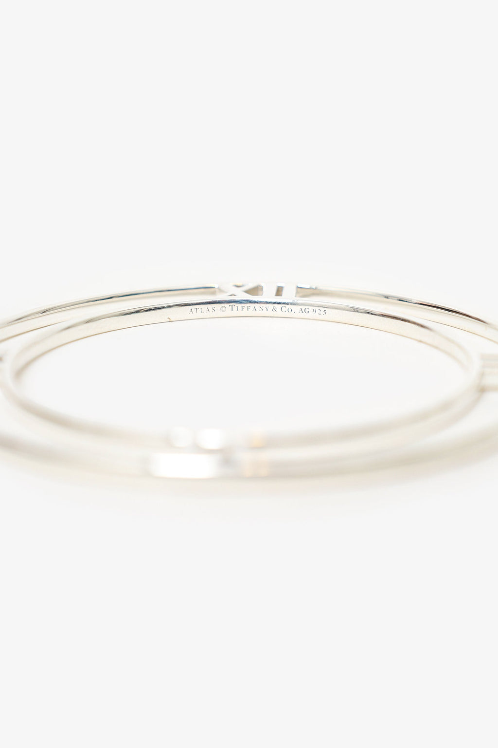 Tiffany & Co Sterling Silver Atlas Roman Numerals Bangle
