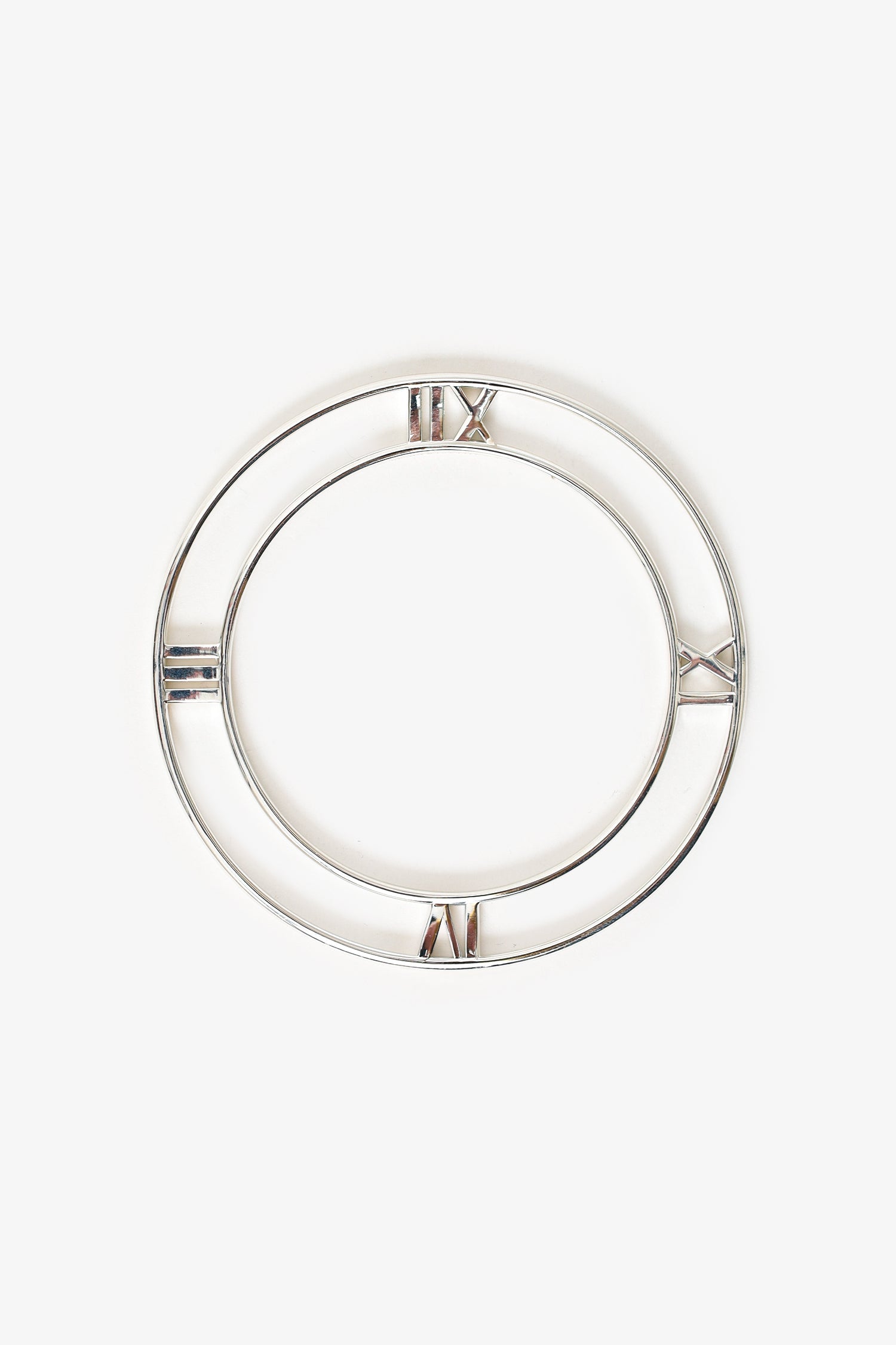Tiffany & Co Sterling Silver Atlas Roman Numerals Bangle