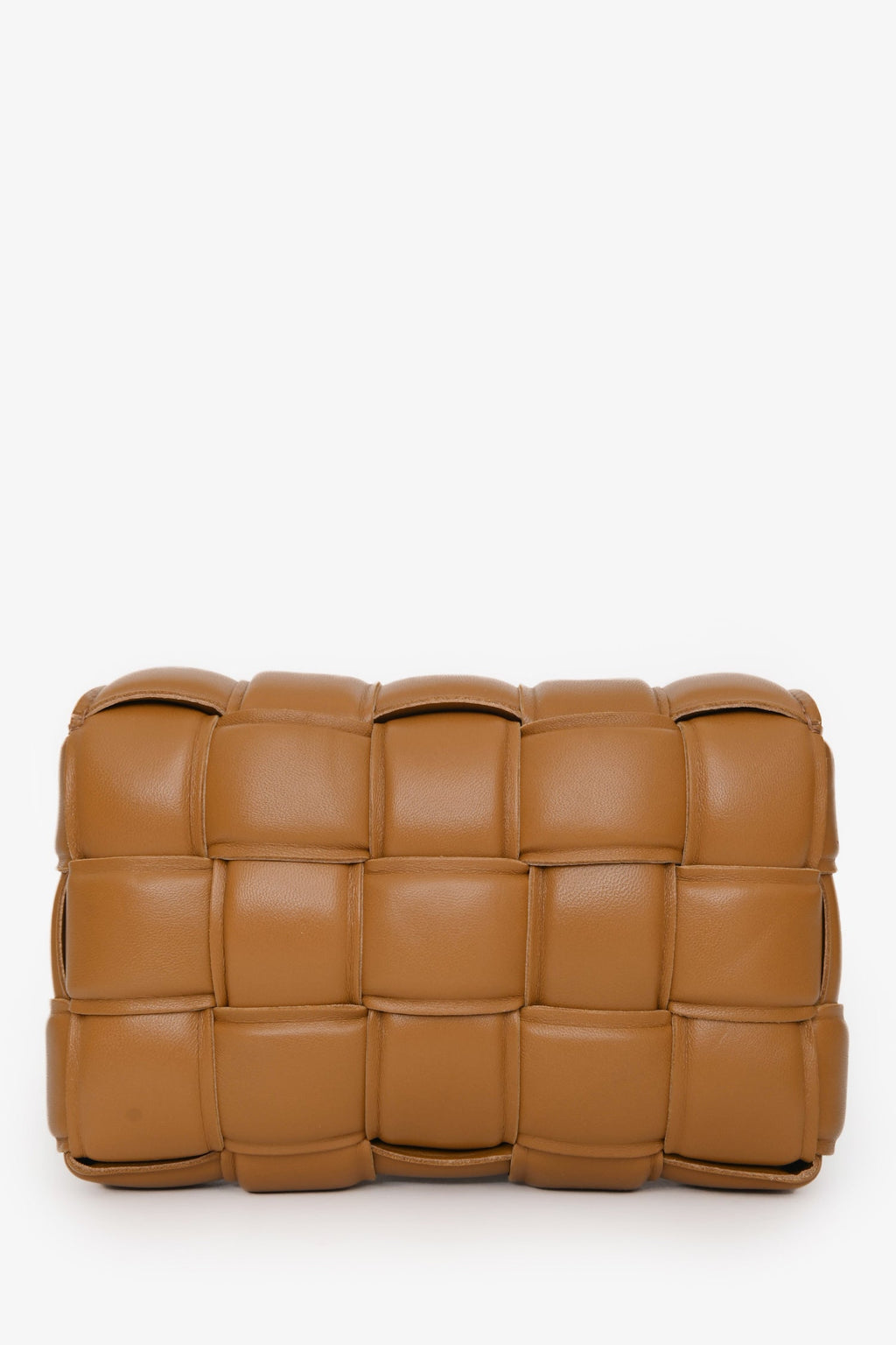 Bottega Veneta Camel Intrecciato Mini Padded Cassette Crossbody Bag