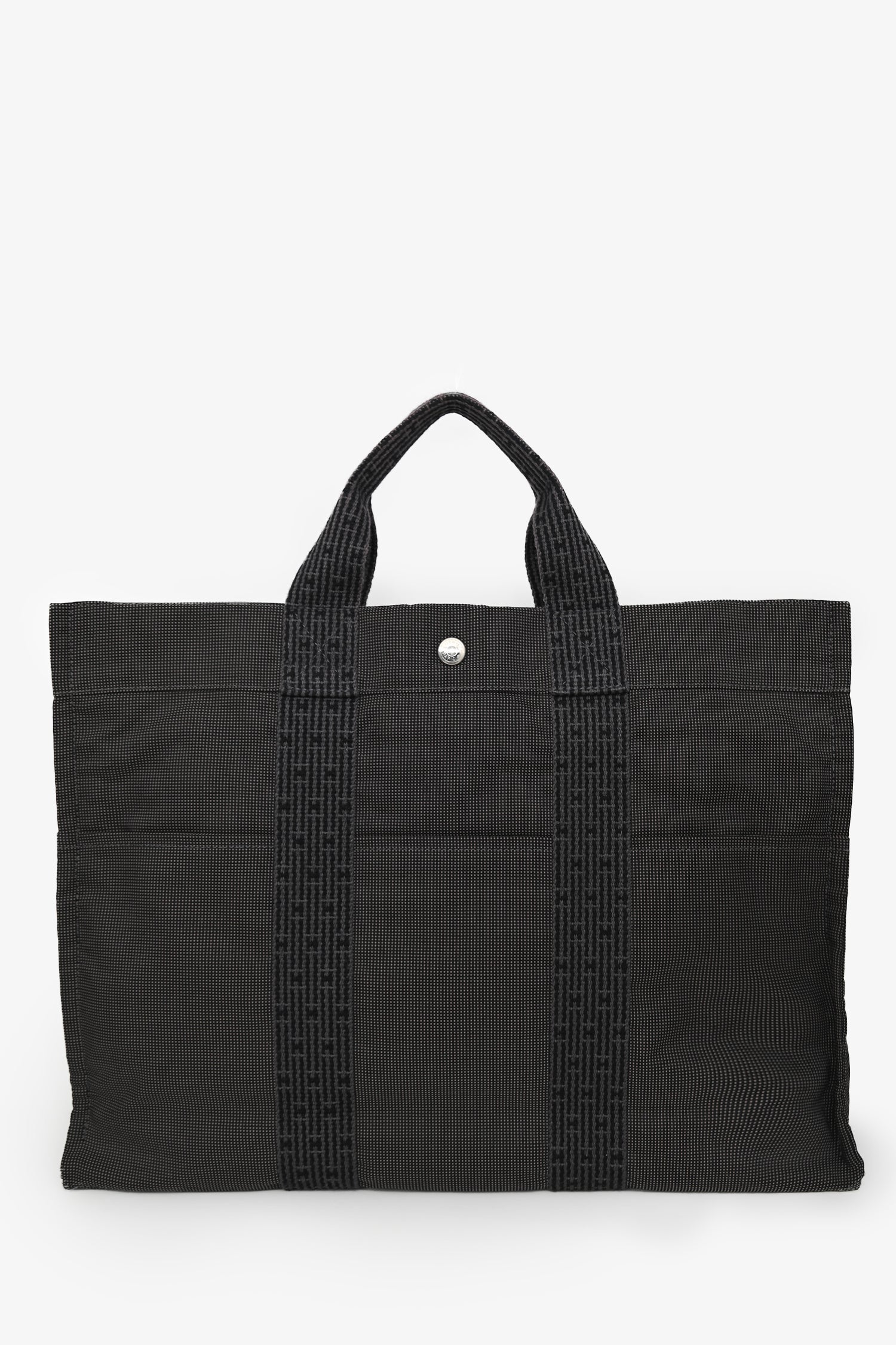 Hermès Vintage Brown Canvas Herline MM Tote Bag