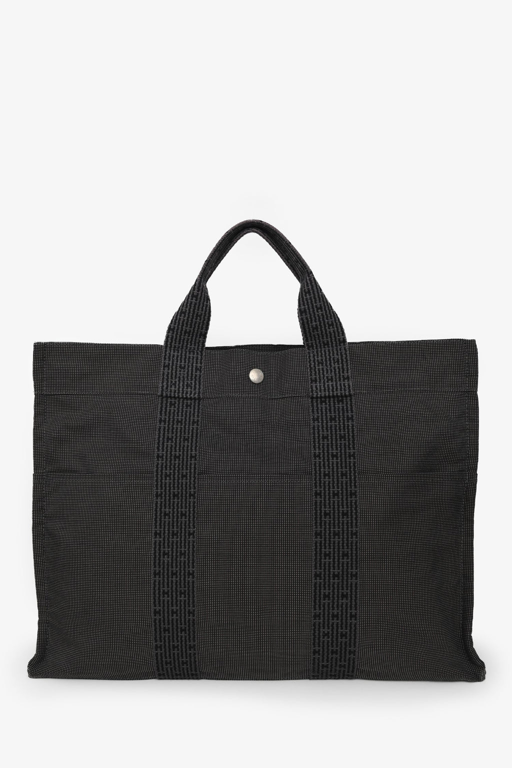 Hermès Vintage Brown Canvas Herline MM Tote Bag