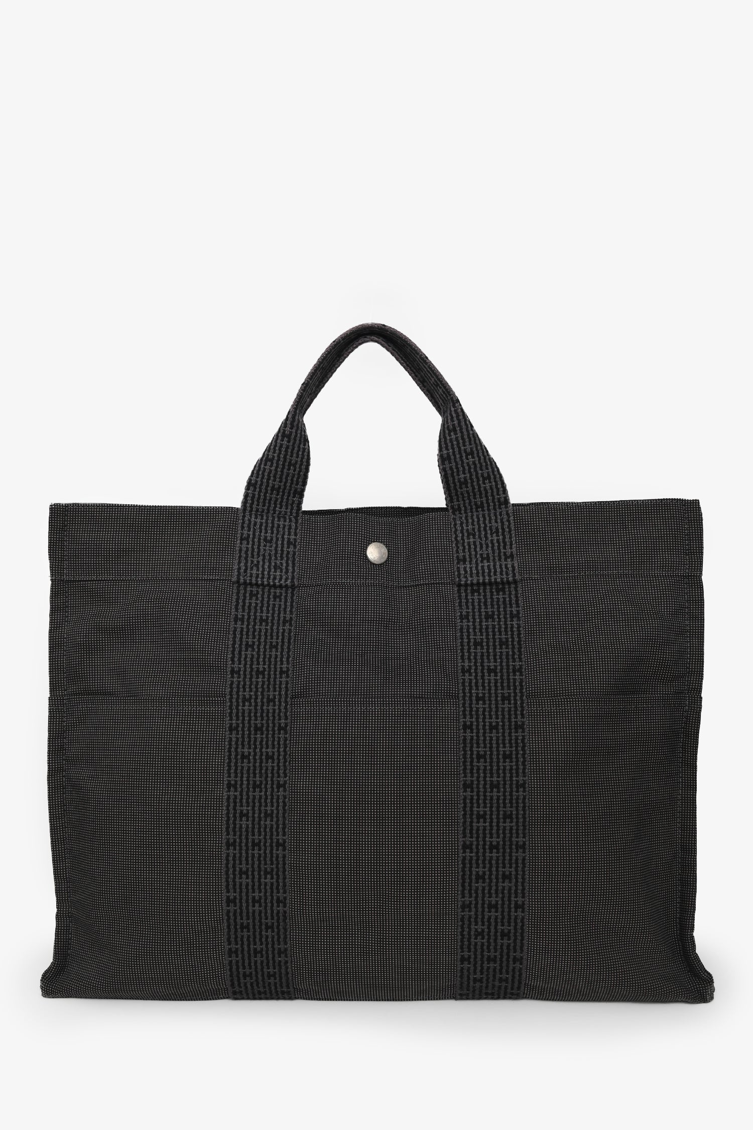 Hermès Vintage Brown Canvas Herline MM Tote Bag