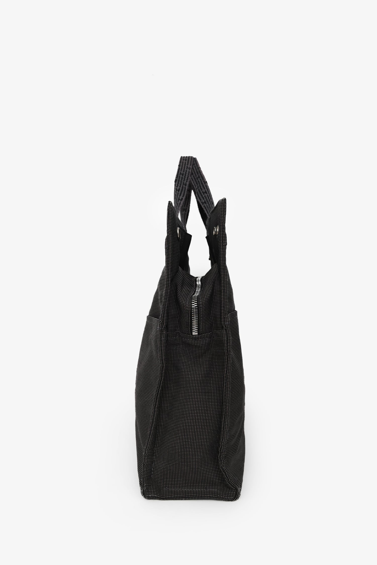 Hermès Vintage Brown Canvas Herline MM Tote Bag